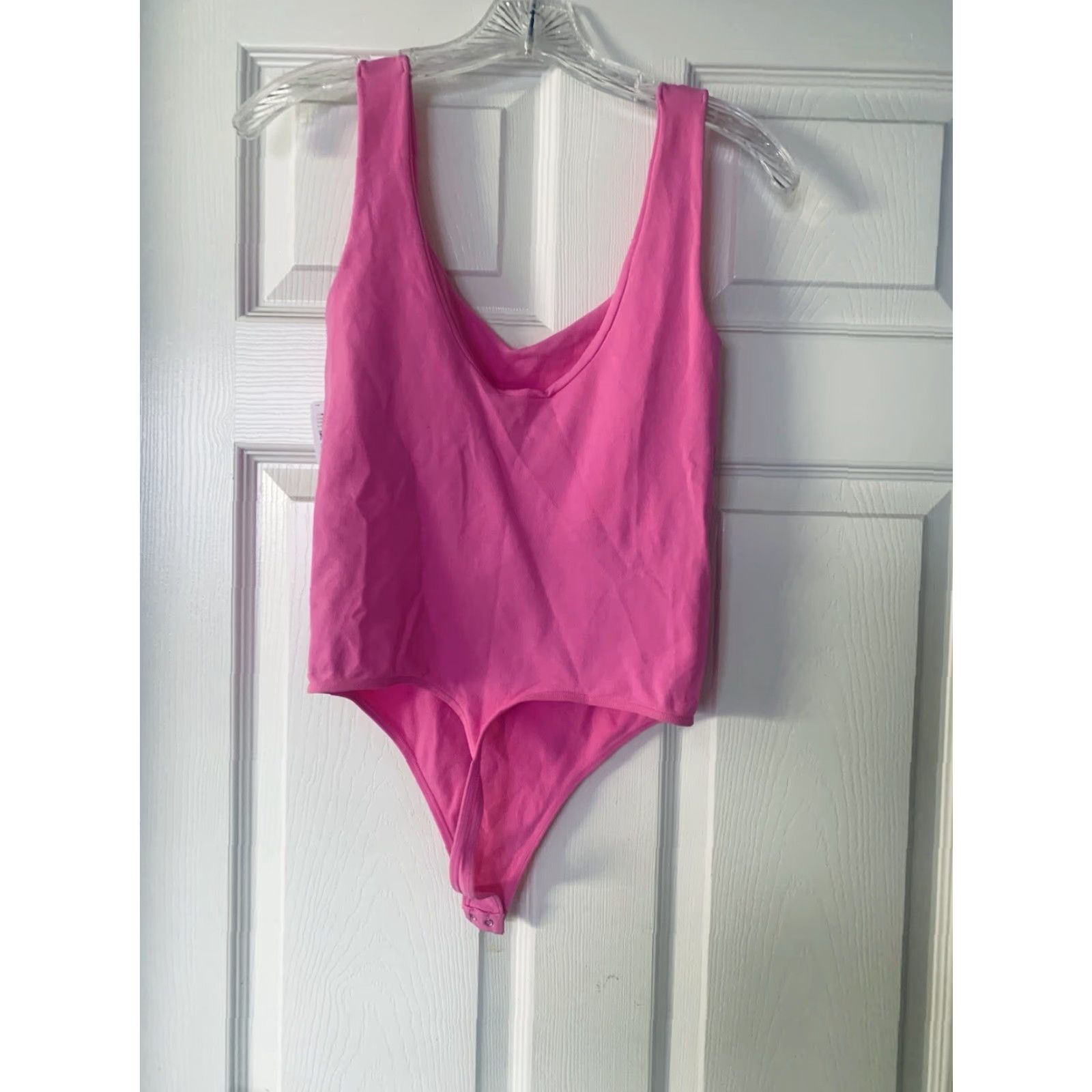 Free People VINTAGE Intimately Free People Pink Bodysuit M/L Top Boho Women’s Tank Strap Wide Strap Womens M/L Pink Size M / US 6-8 / IT 42-44 - 5 Thumbnail