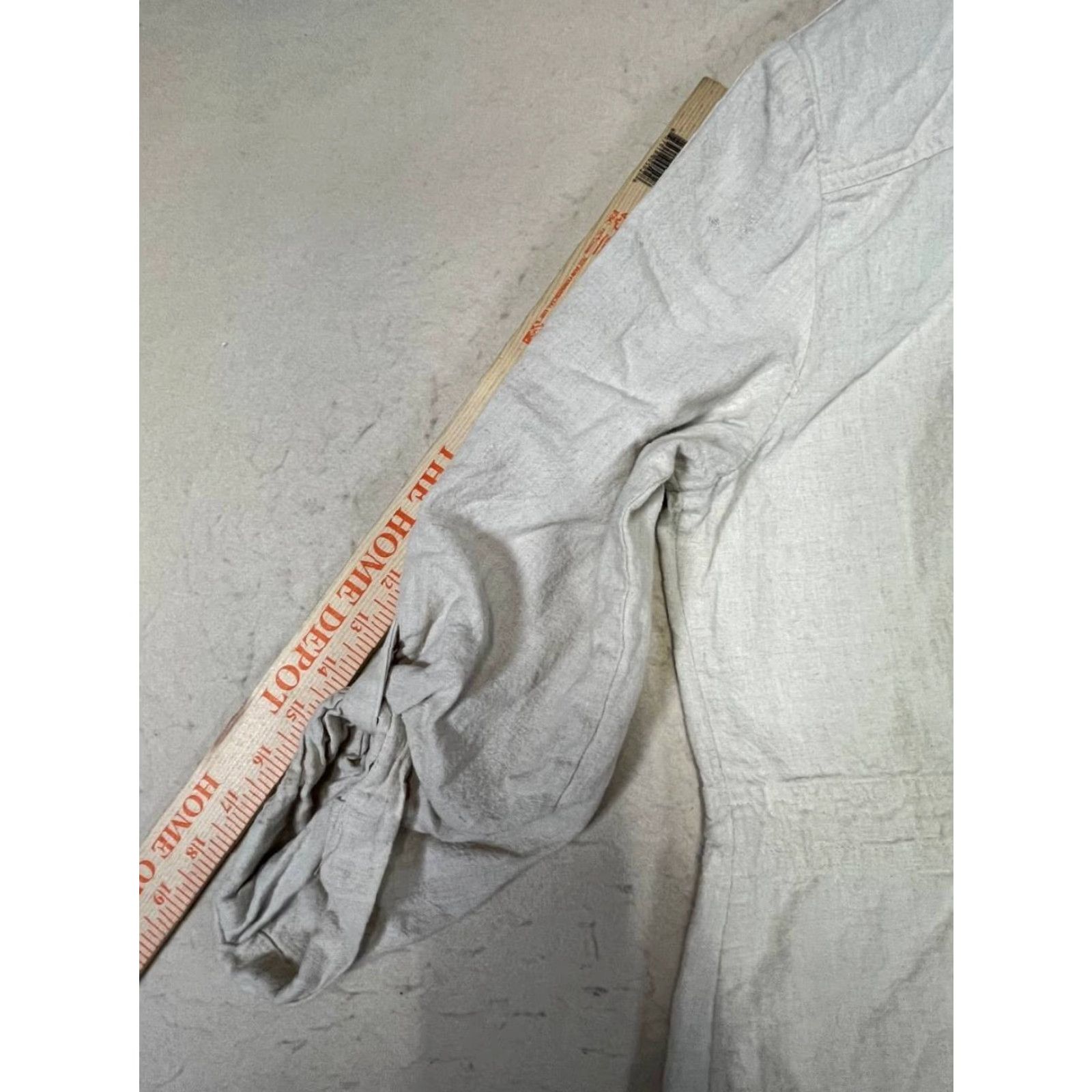 Vintage Marc New York Linen Blend Jacket Drawstring Women Beige XL Mid-Length Long Sleeve Zip Pocket 80s 90s Bohemian Classic Linen blazer Size XL / US 12-14 / IT 48-50 - 5 Thumbnail