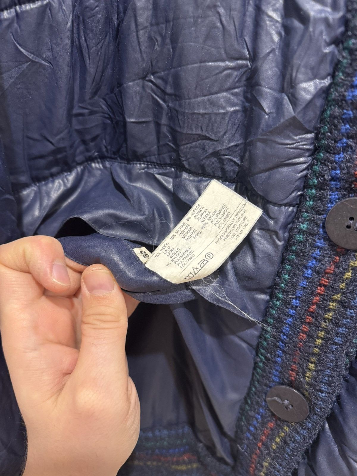 Missoni × Vintage Missoni bomber jacket 80s two sides blue wool/mohair/alpaca Size US L / EU 52-54 / 3 - 16 Thumbnail