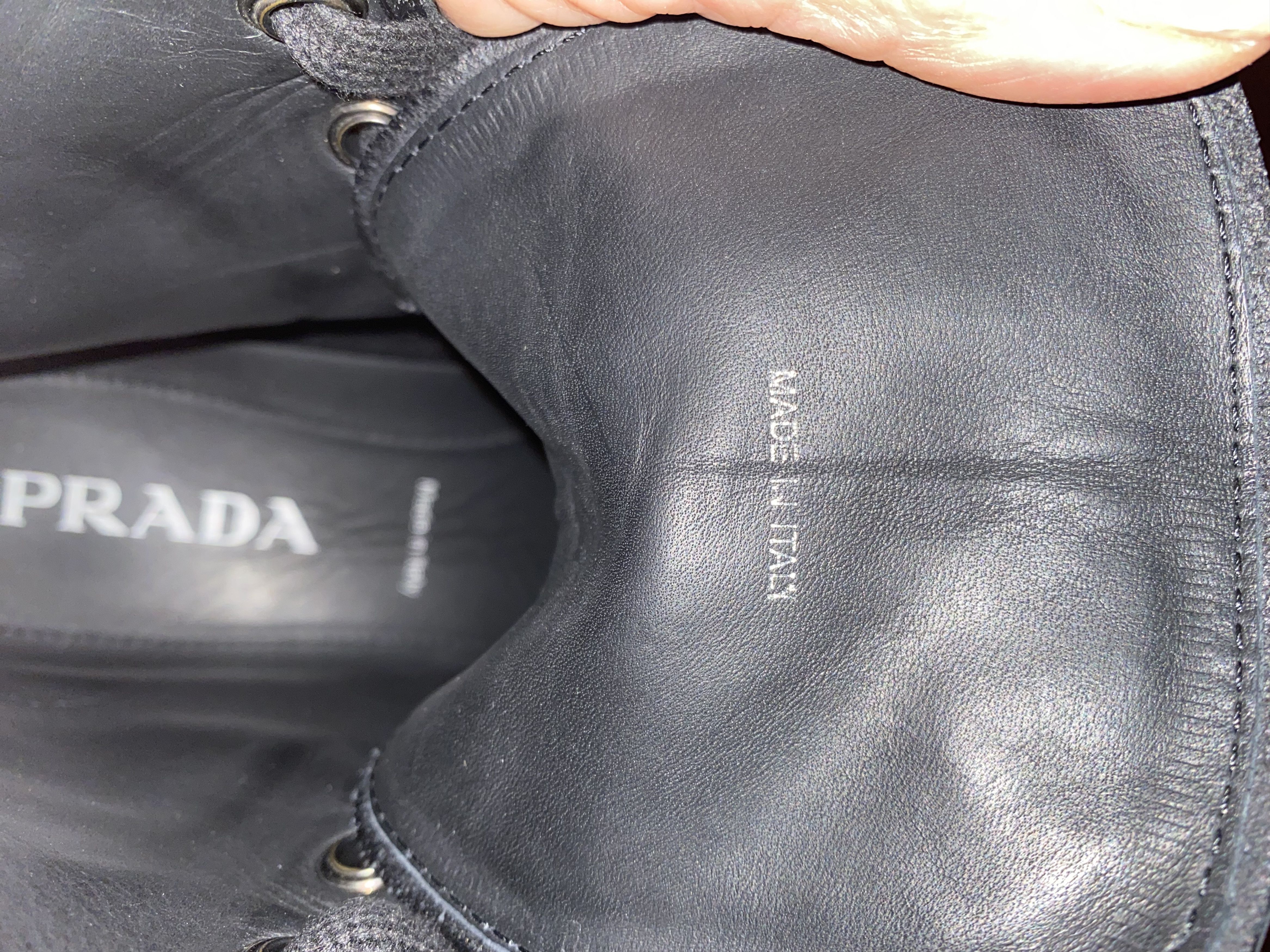 Prada Prada Men Monolith Lug Sole Leather Combat Black 2TG207 7.5 Size US 7.5 / EU 40-41 - 14 Thumbnail