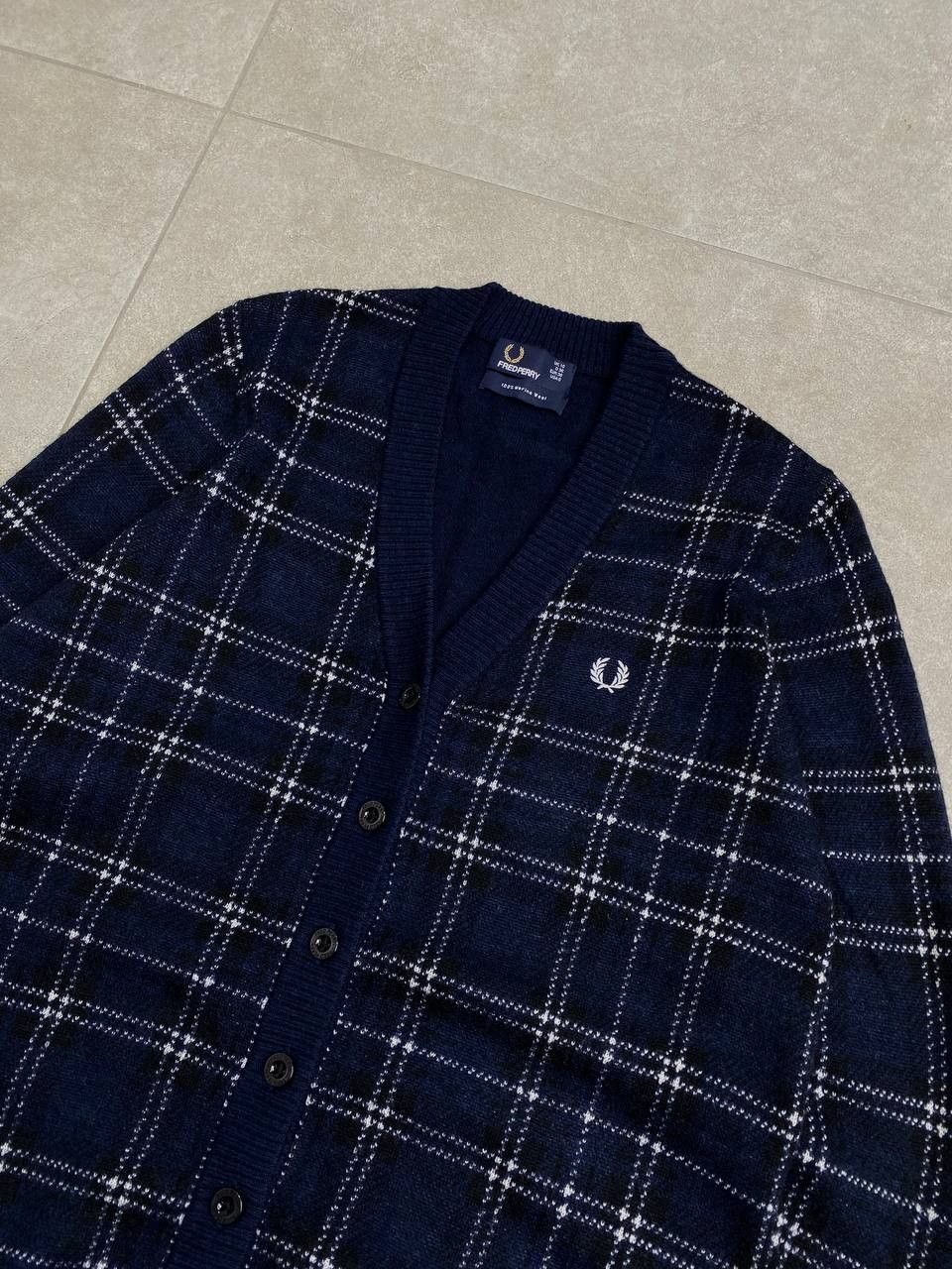 Fred Perry Fred Perry Merino Wool Check Cardigan Buttons Sweater Size M / US 6-8 / IT 42-44 - 5 Thumbnail