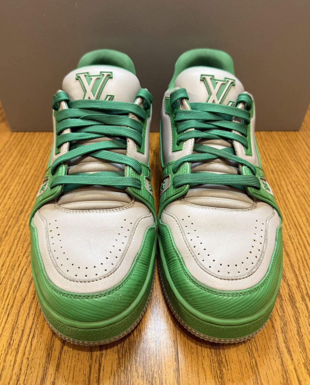 Louis Vuitton Louis Vuittton Trainer Sneaker (Green/Grey) Size US 9 / EU 42 - 2 Thumbnail