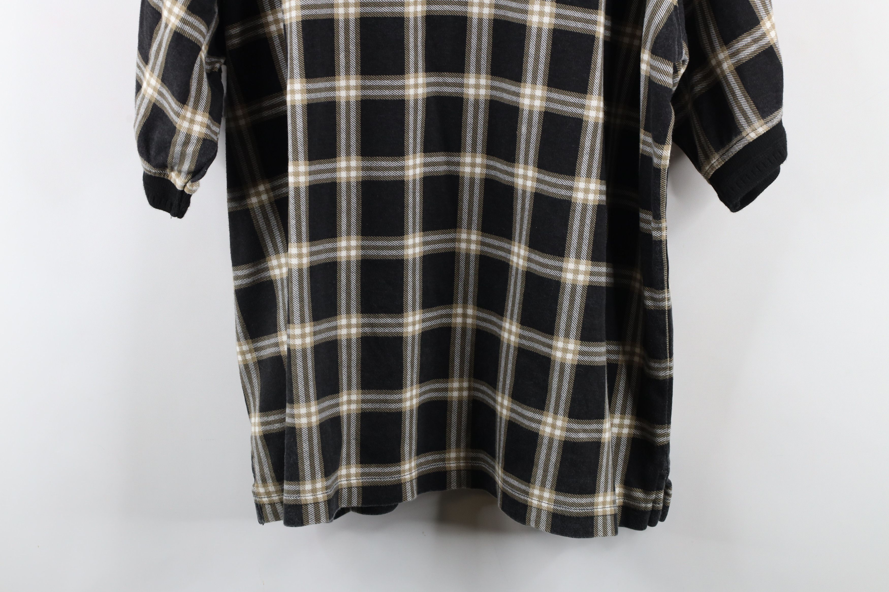 Vintage Vintage 90s Streetwear Heavyweight Fit Polo Shirt Plaid Size US L / EU 52-54 / 3 - 9 Thumbnail