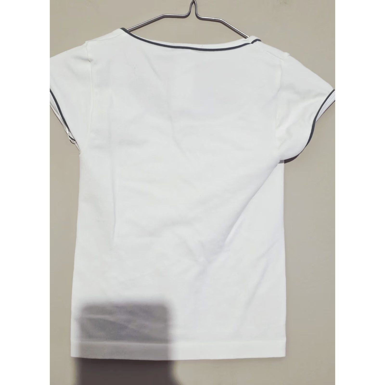 Vintage Sincerely Jules Shirt White Small Stretch Square Neck Short Sleeve Top Womens Casual/Cocktail, Regular Fit, Cropped, T-Shirt Size S / US 4 / IT 40 - 4 Thumbnail