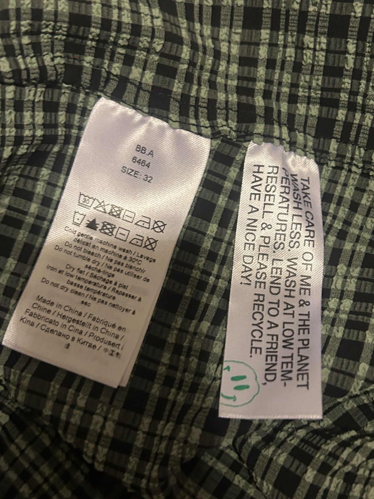 Ganni GANNI Cold-shoulder checked seersucker midi Dress EU32 Size XS / US 0-2 / IT 36-38 - 7 Thumbnail
