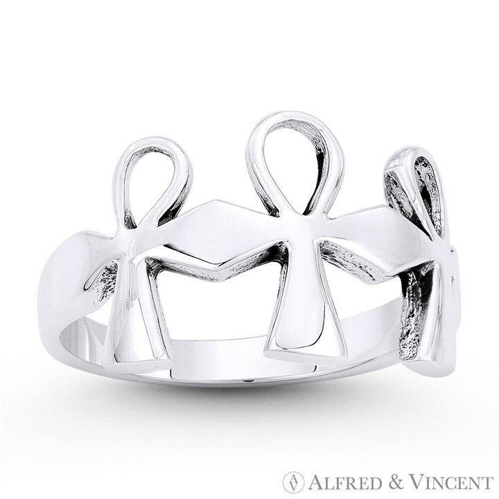 Other Egyptian Ankh Cross Triple Charm in .925 Sterling Silver Size ONE SIZE - 1 Preview