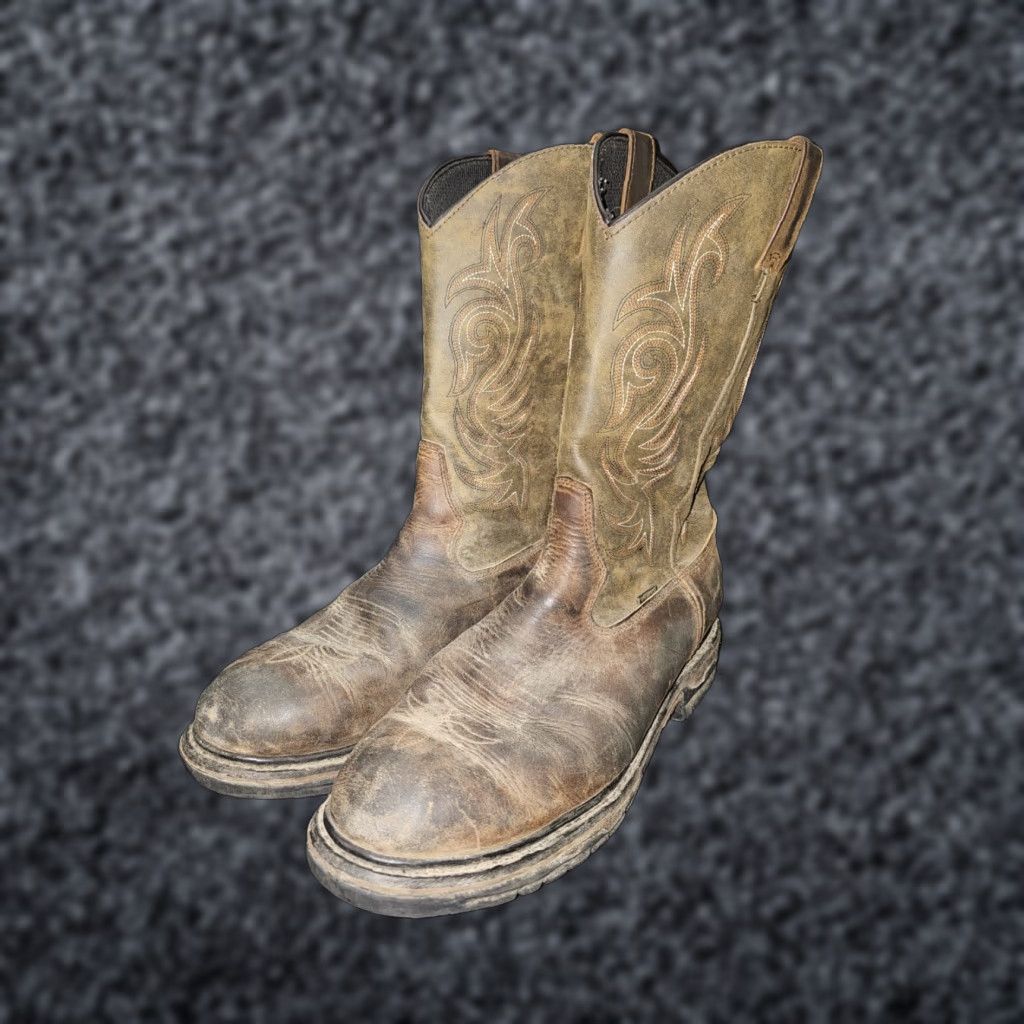 Vintage Laredo Hammer Signature Western Cowboy Waterproof Leather Work Boots Mens Sz 14D Boots Leather Western Workwear Casual Size US 14 / EU 47 - 1 Thumbnail