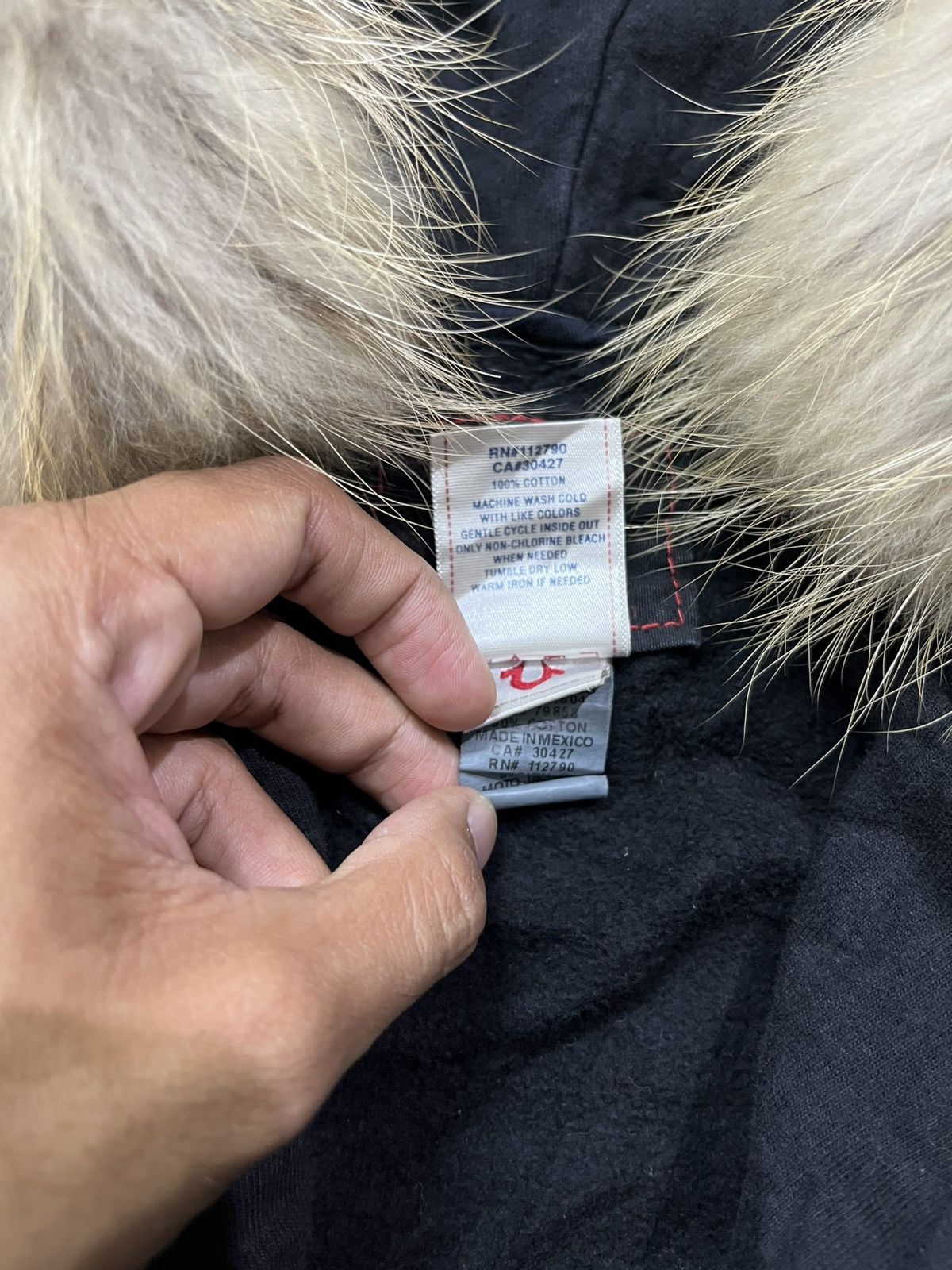 If Six Was Nine 2000s True religion faux fur punk moto jacket hoodie Size US S / EU 44-46 / 1 - 8 Thumbnail