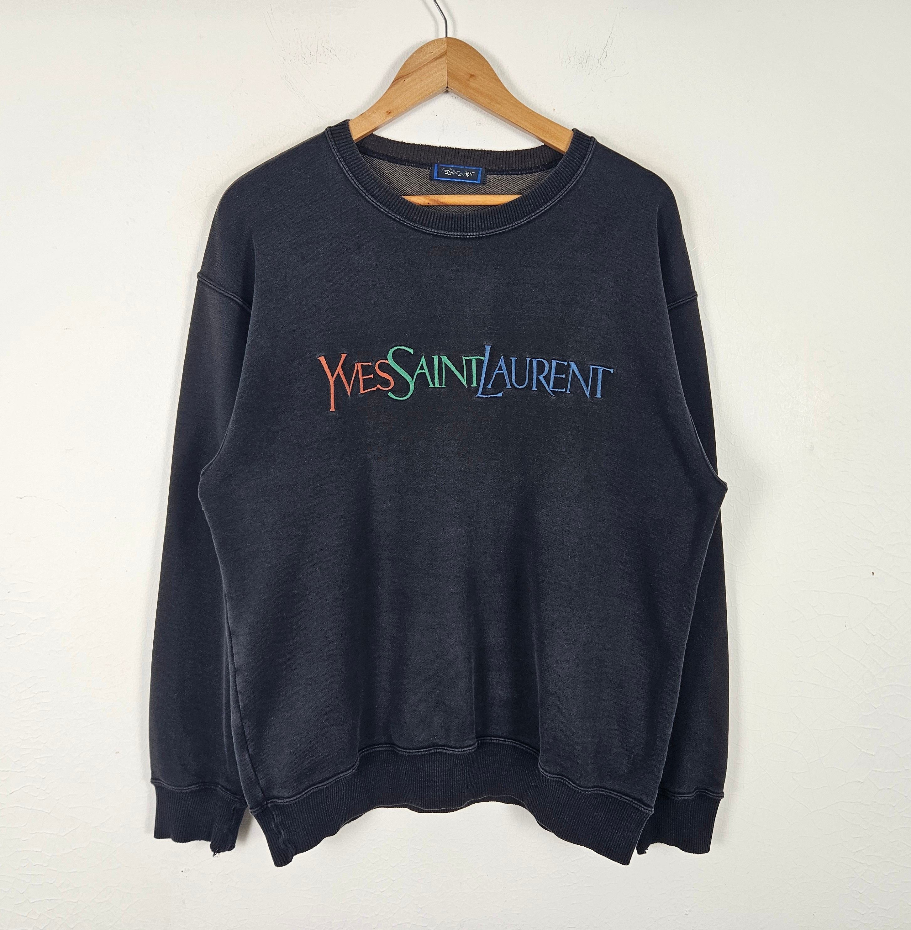 Yves Saint Laurent Yves Saint Laurent YSL Colourblock spellout sweatshirt Size US L / EU 52-54 / 3 - 2 Thumbnail