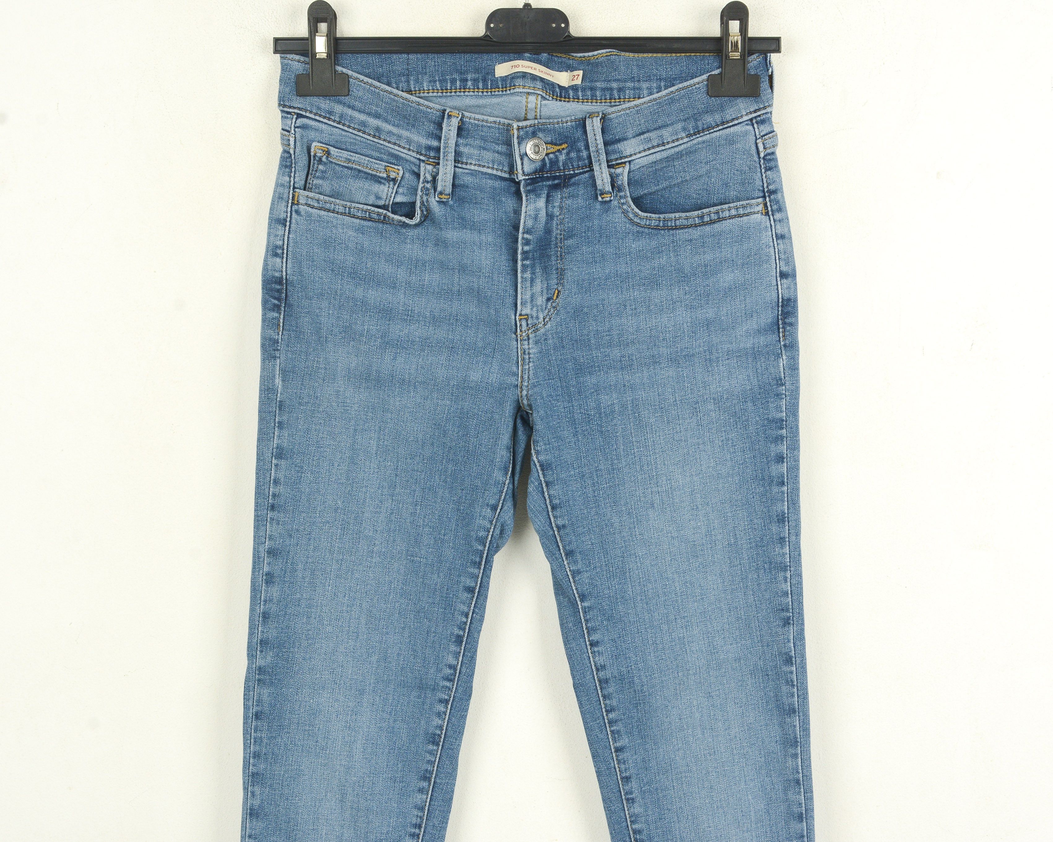 Levi's 710 Women W27 L32 Super Skinny Jeans Trousers Pants Stretchy Size 27" / US 4 / IT 40 - 2 Thumbnail