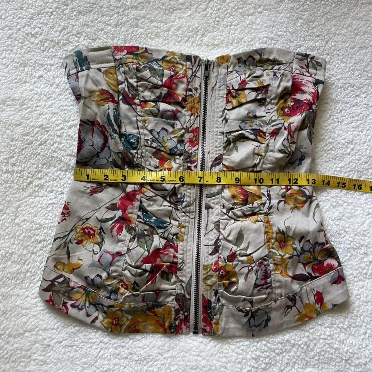 Vintage 2000s Costa Blanca floral zip up tube top Size ONE SIZE - 6 Thumbnail