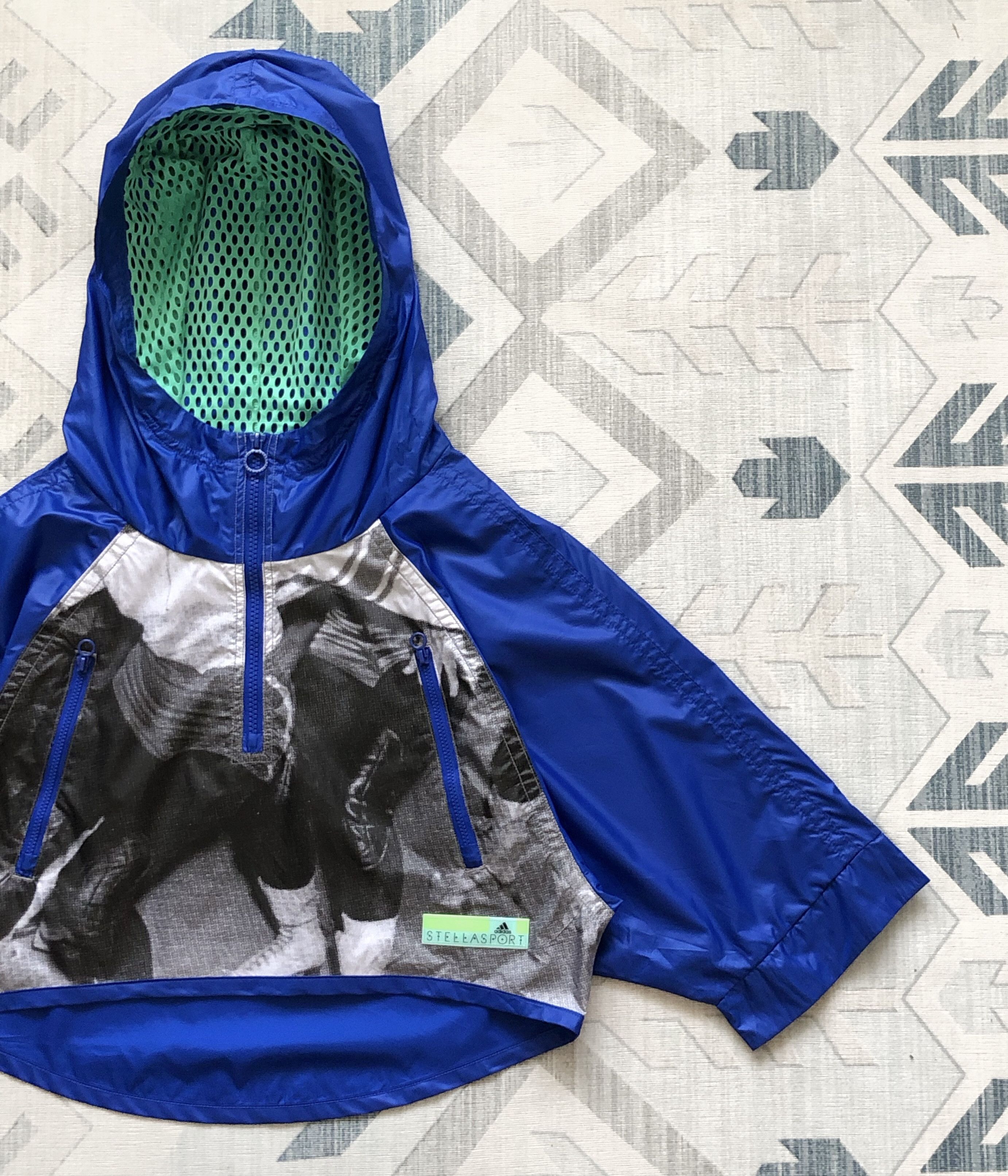 Adidas × Stella McCartney RARE🔥ADIDAS STELLASPORT HALFZIPPER CROP HOODED WINDBREAKER Size S / US 4 / IT 40 - 3 Thumbnail