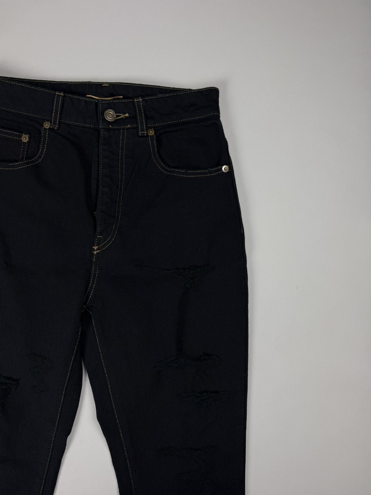 Saint Laurent Paris Saint Laurent Thrash Overdye Japan Denim Ladies Skinny Jeans Size 27" / US 4 / IT 40 - 9 Thumbnail