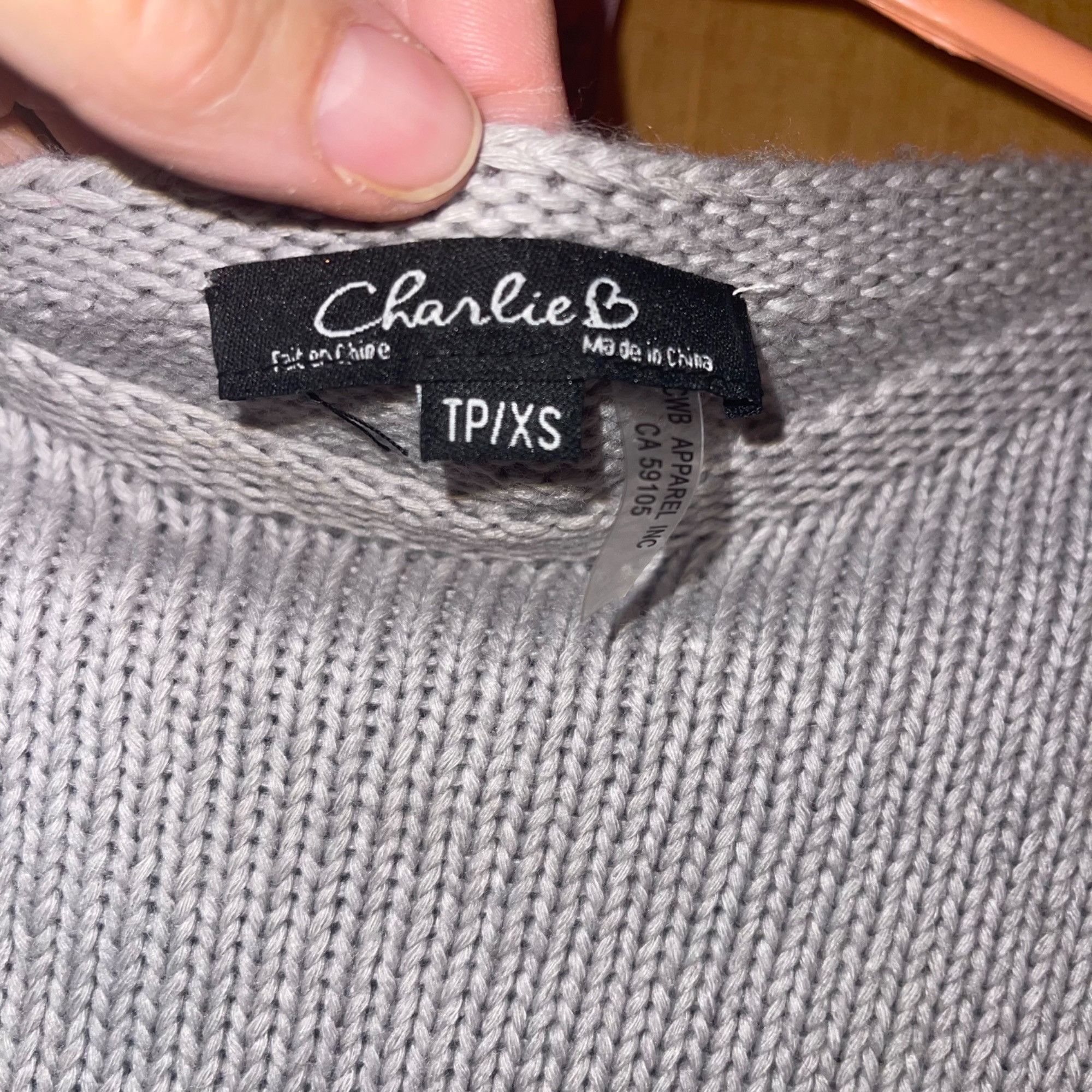 Other Charlie B Womens Sweater Size XS Gray Long Sleeve Size XS / US 0-2 / IT 36-38 - 3 Thumbnail