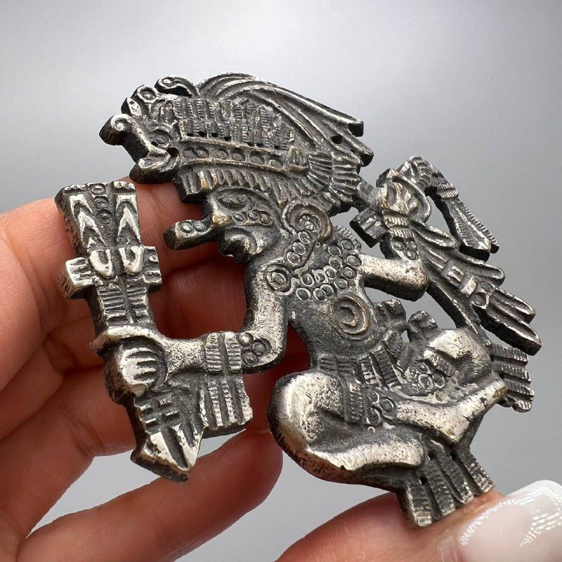 Vintage Vintage Tribal Warrior Plaque Overlay Relief South American Size ONE SIZE - 6 Thumbnail