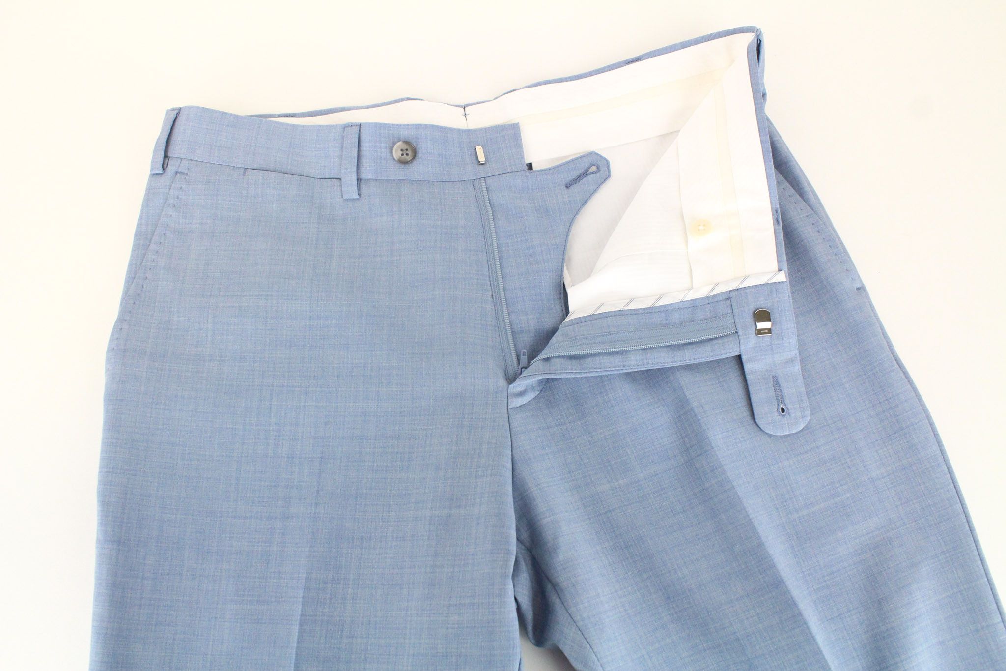 Suitsupply LAZIO UK36R Light Blue Wool Suit 67346 Size 36R - 8 Thumbnail