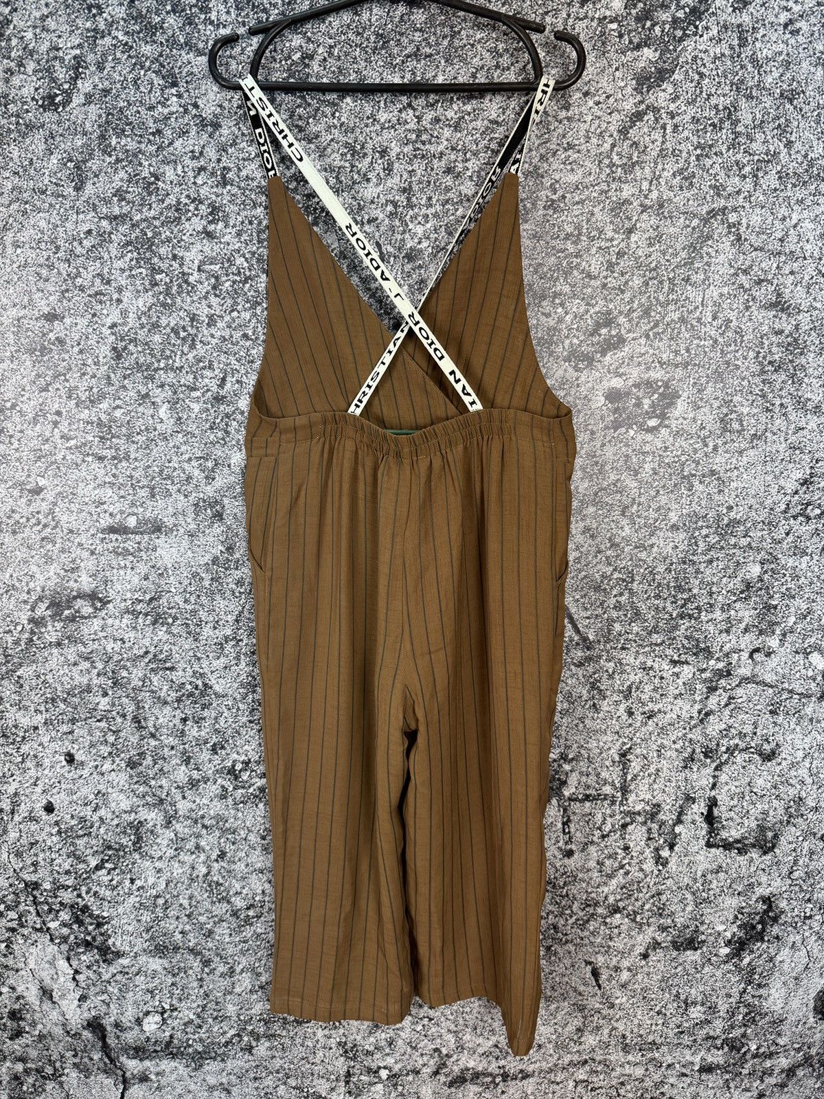 Dior Christian Dior Striped Jumpsuit Logo Straps Brown Size S Size S / US 4 / IT 40 - 8 Thumbnail