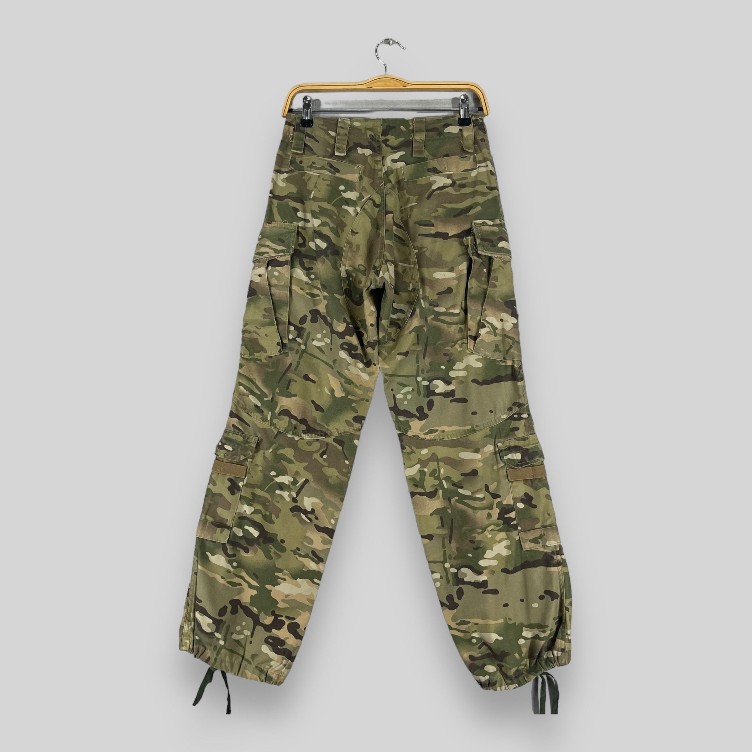 Vintage W28 L28 Vintage Military Camouflage Cargo Drawstring Pant Size US 27 - 7 Thumbnail