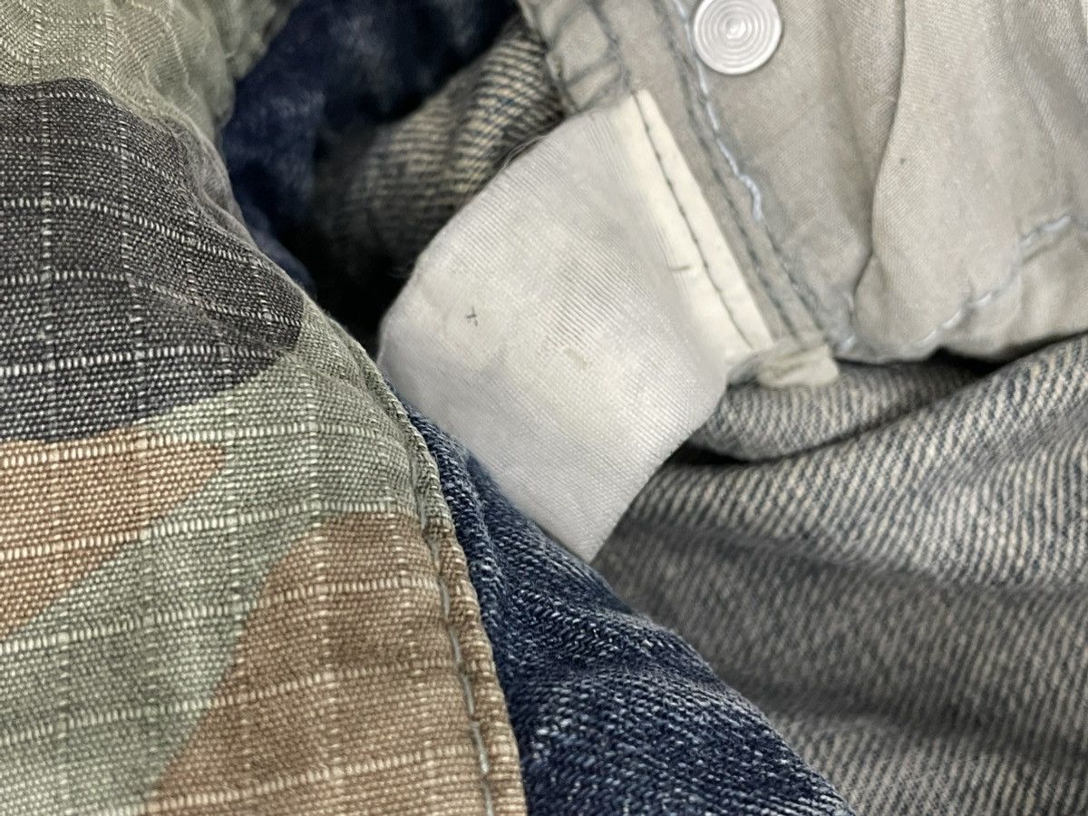 Japanese Brand Vintage 1990s Japan Co&Lu Double Waist War Distressed Denim Size US 30 / EU 46 - 16 Thumbnail