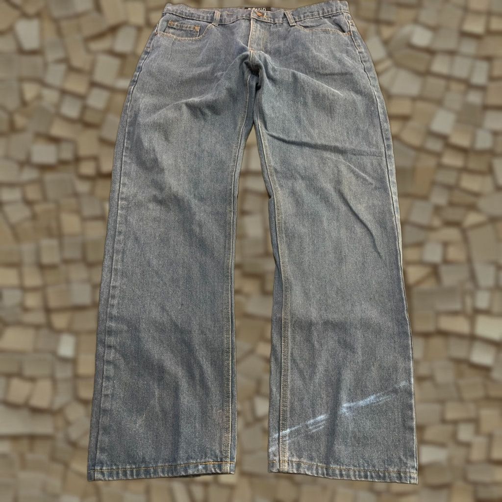 Vintage Buffalo Jeans Men's 38/34 Blue Denim Straight Leg Pockets Jeans Retail 34 In Inseam Size US 38 / EU 54 - 1 Thumbnail