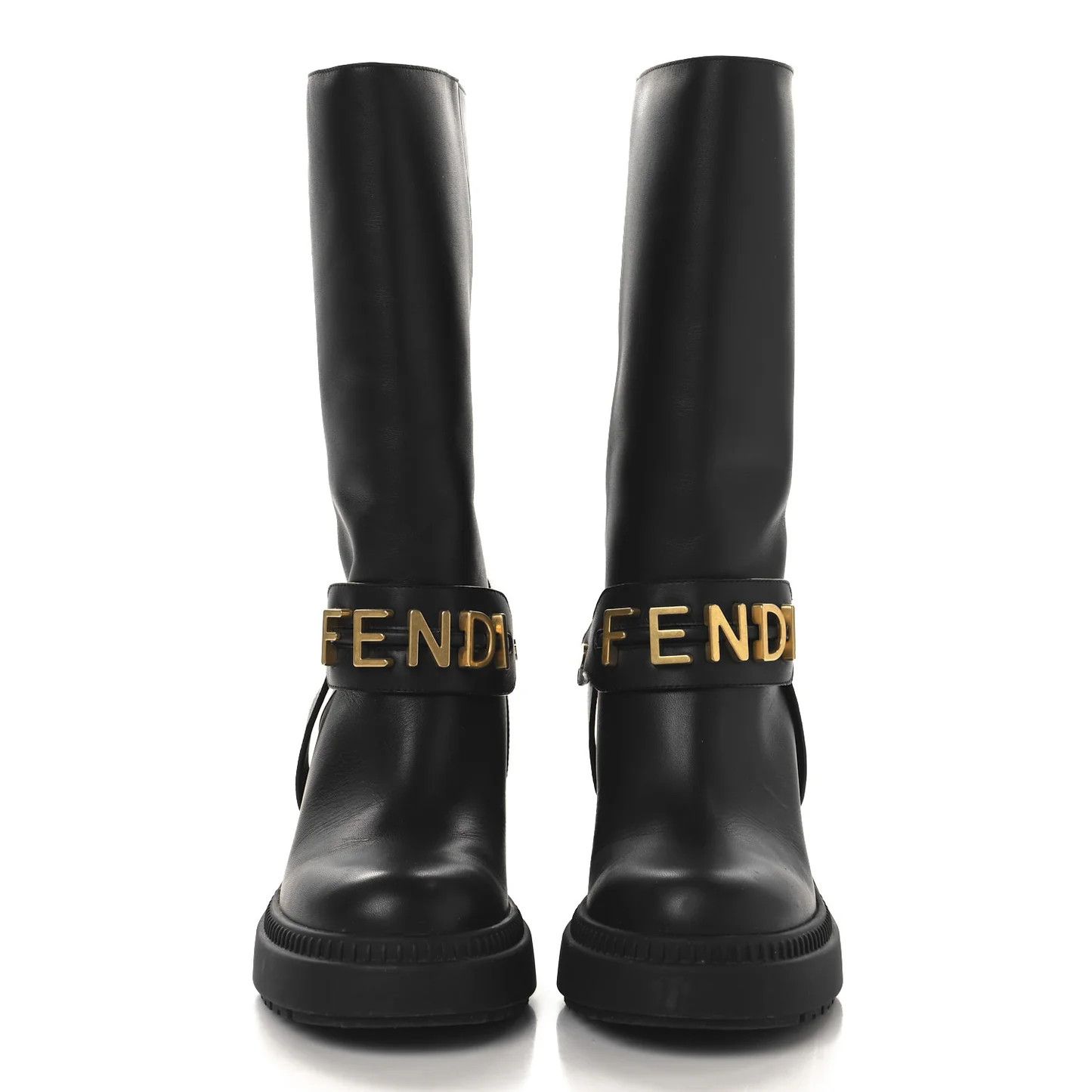 Fendi o1s1wg111025 Leather Boots in Black Size US 9 / IT 39 - 2 Thumbnail