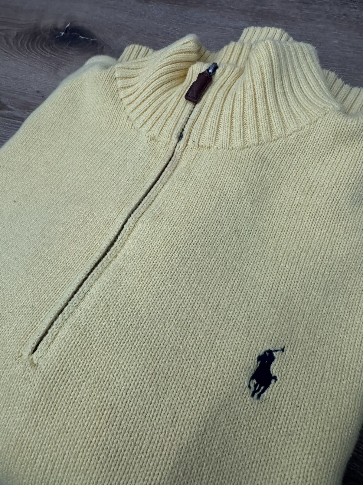 Polo Ralph Lauren Polo Ralph Lauren Gele Quarter-Zip Trui L Size US L / EU 52-54 / 3 - 4 Thumbnail