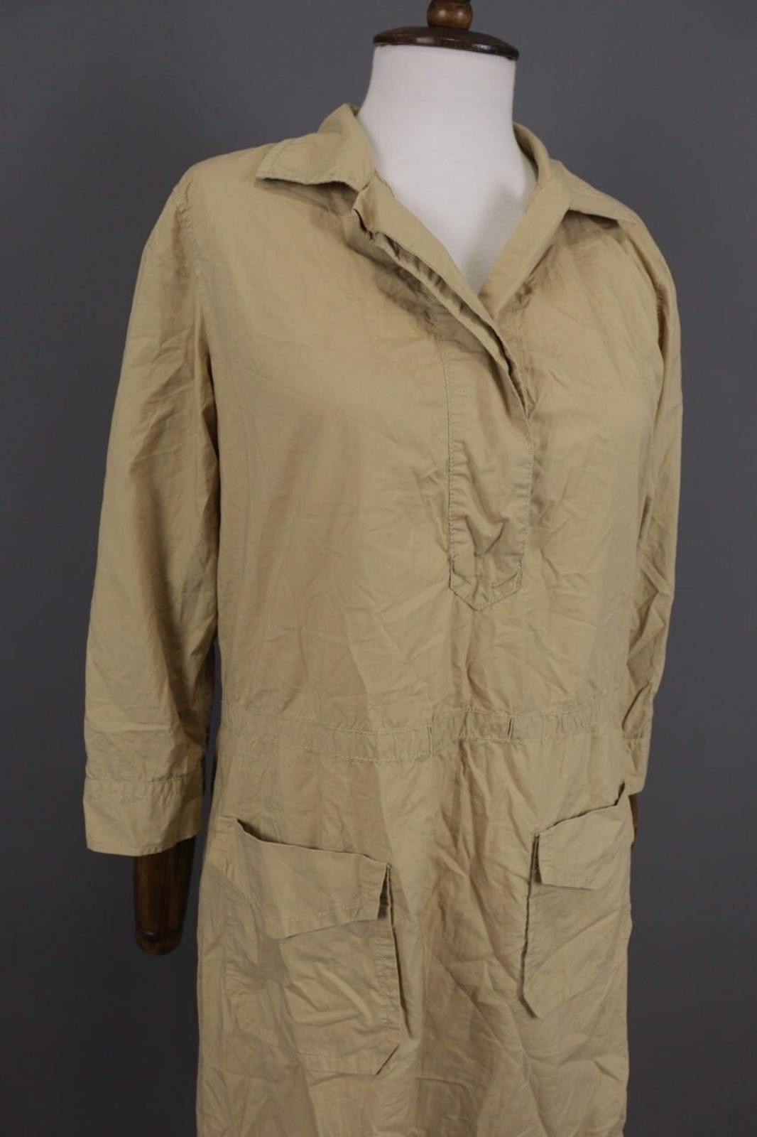 J.Crew J. Crew Brown Big Pockets Blouson Midi Dress Size S Size S / US 4 / IT 40 - 6 Thumbnail