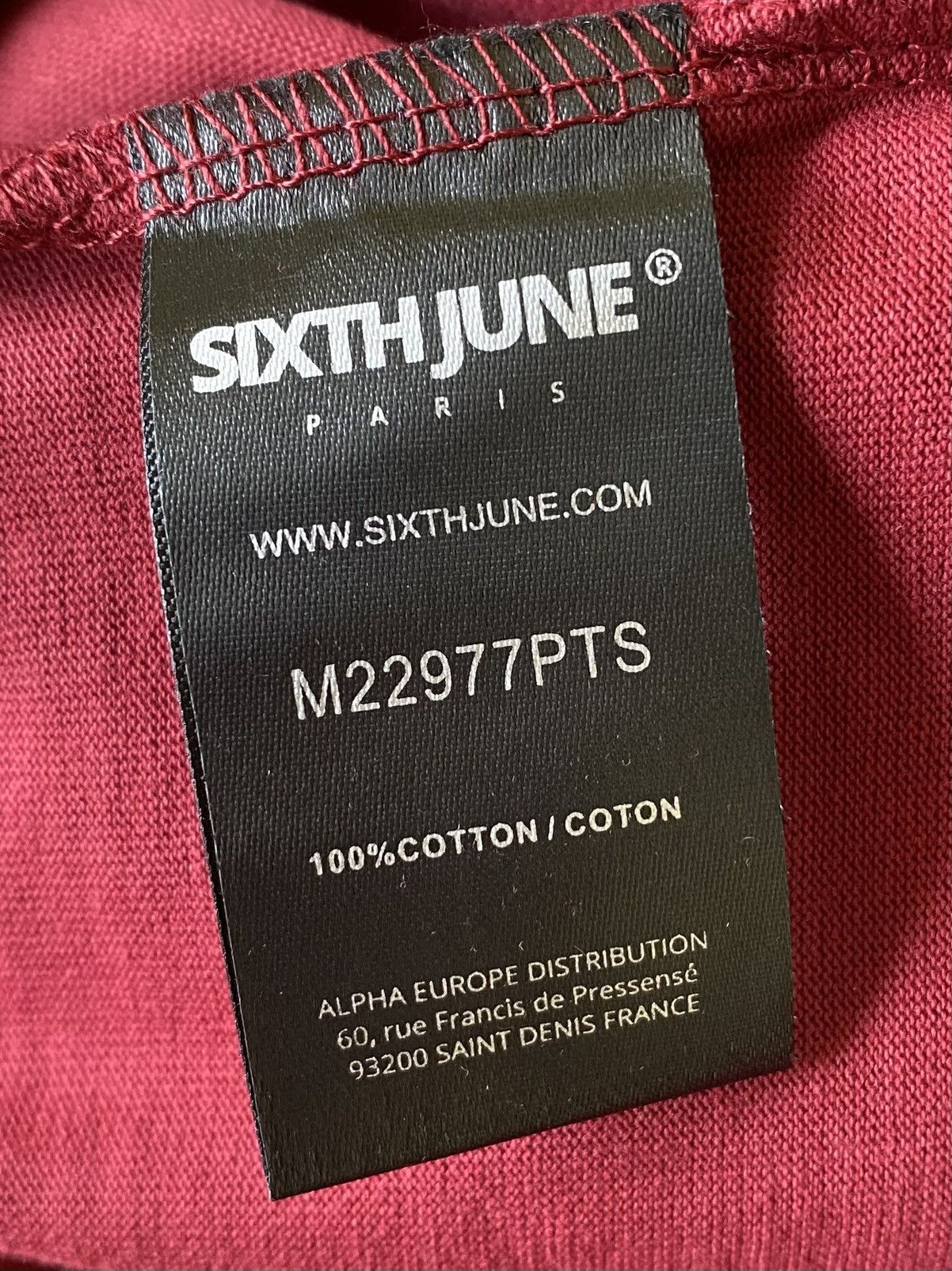 Sixth June Paris Sixth June Red Back Quote T-Shirt Men’s Size M Medium Size US M / EU 48-50 / 2 - 5 Thumbnail