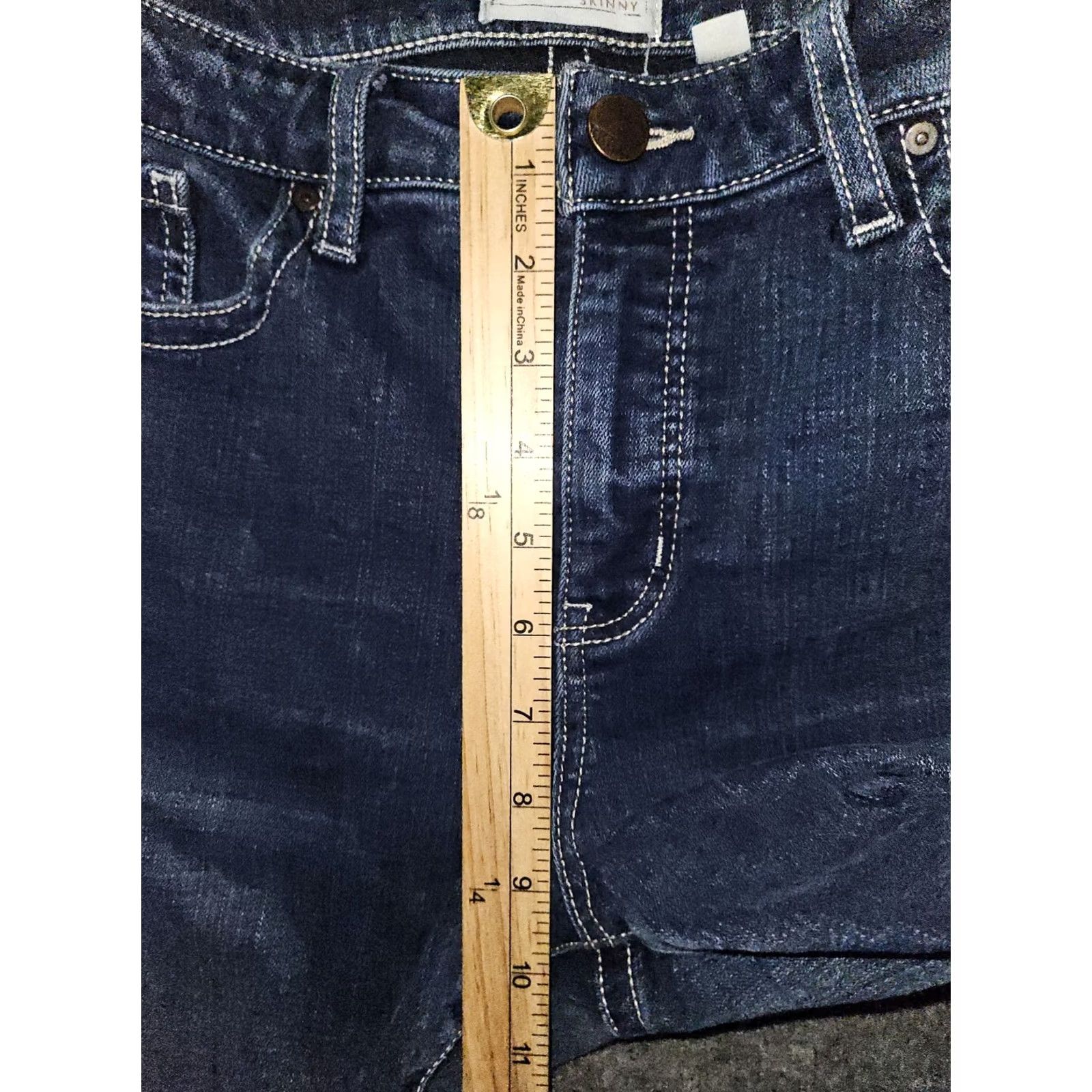 Vintage BKE Gabby Skinny Jeans Women's 28x31 Mid Rise Blue Dark Wash Stretch Preppy Denim Jeans Regular Inseam 30 Size 28" / US 6 / IT 42 - 4 Thumbnail