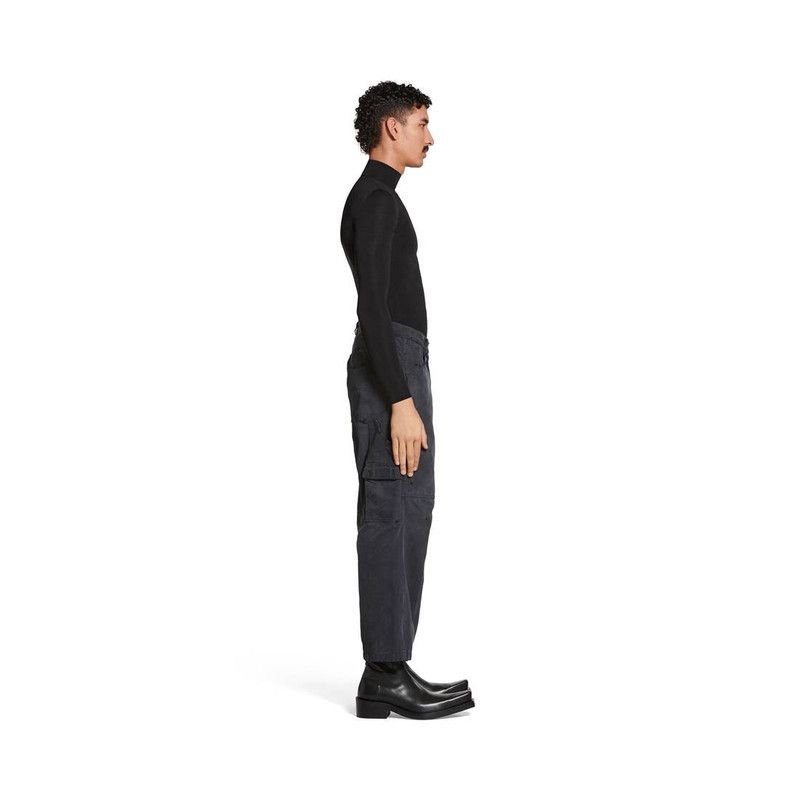 Balenciaga o1w1db11225 Cropped Skater Pants in Black Size US 36 / EU 52 - 6 Thumbnail