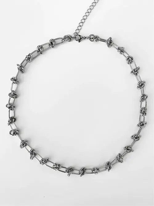 Jewelry Punk Rock Thorns Knot Chains Choker Necklace Size ONE SIZE - 2 Thumbnail