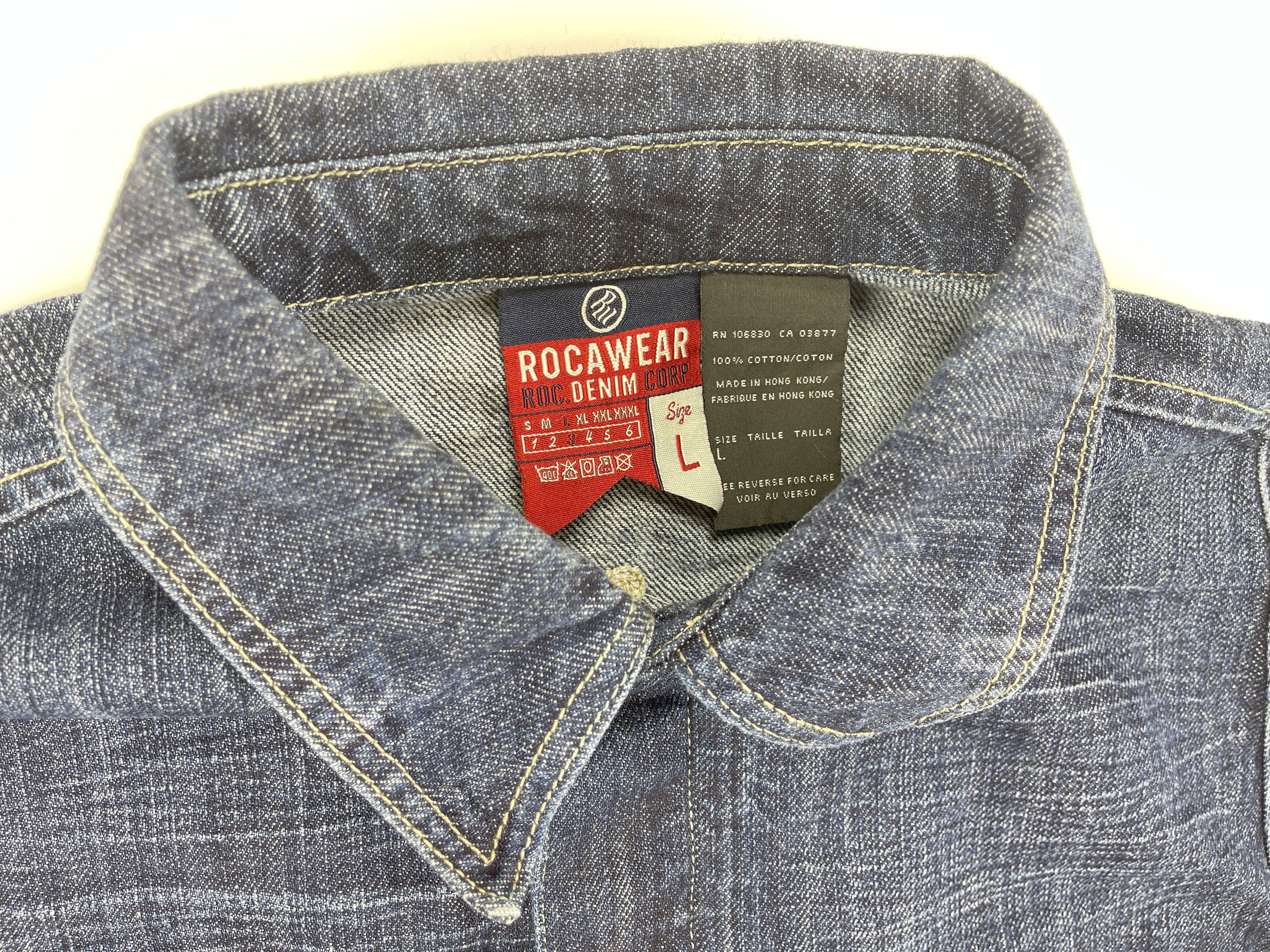 Rocawear Rocawear jacket, blue, vintage Roca Wear denim jacket, 90s L Size US L / EU 52-54 / 3 - 13 Thumbnail