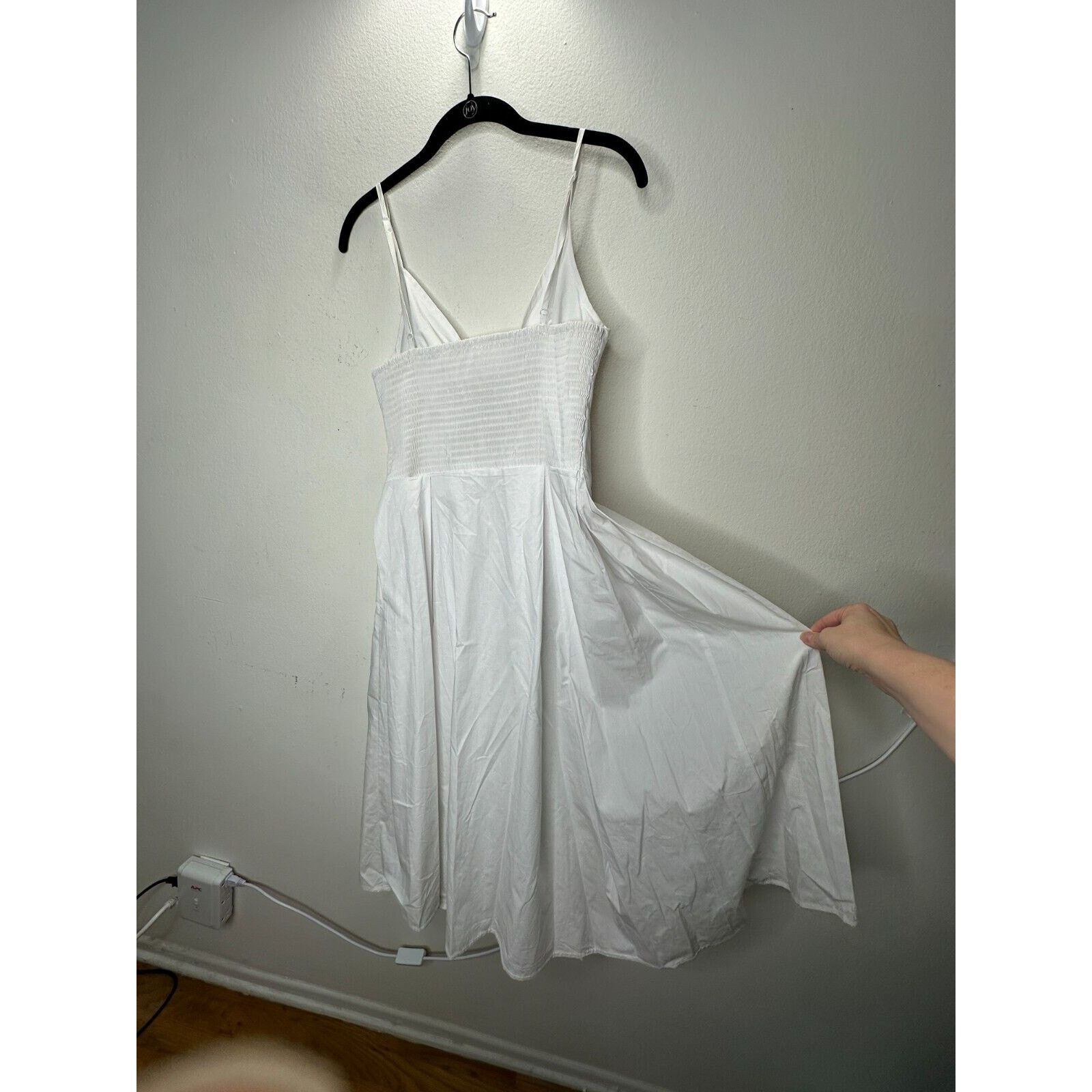 Other White Front Tie Spaghetti Strap Open Front Button Dress M Size M / US 6-8 / IT 42-44 - 12 Thumbnail