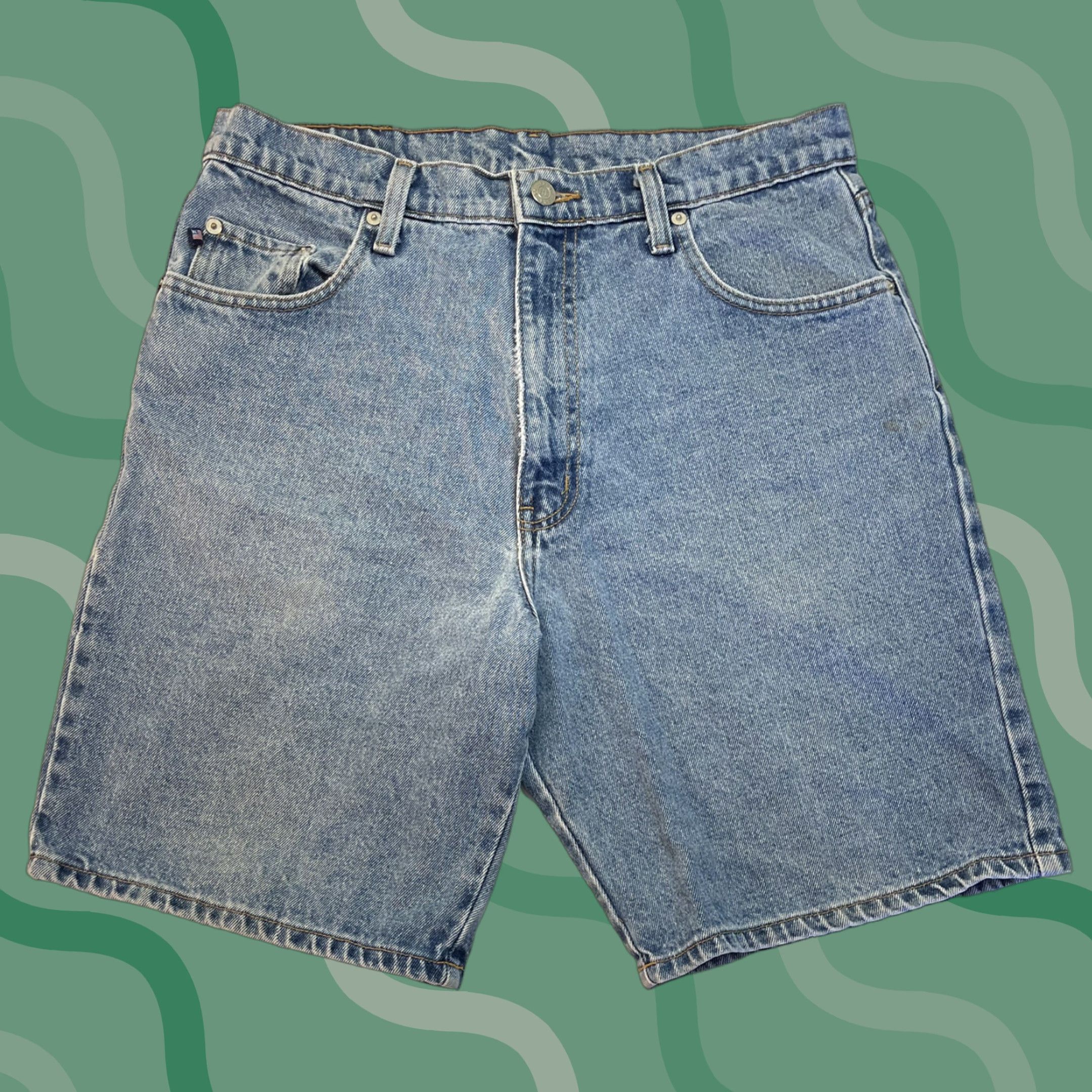 Polo Ralph Lauren VINTAGE Polo Ralph Lauren Mens Shorts Denim 90s Blue 34 Belt Loops 5-Pocket Casual Mens Size US S / EU 44-46 / 1 - 1 Thumbnail