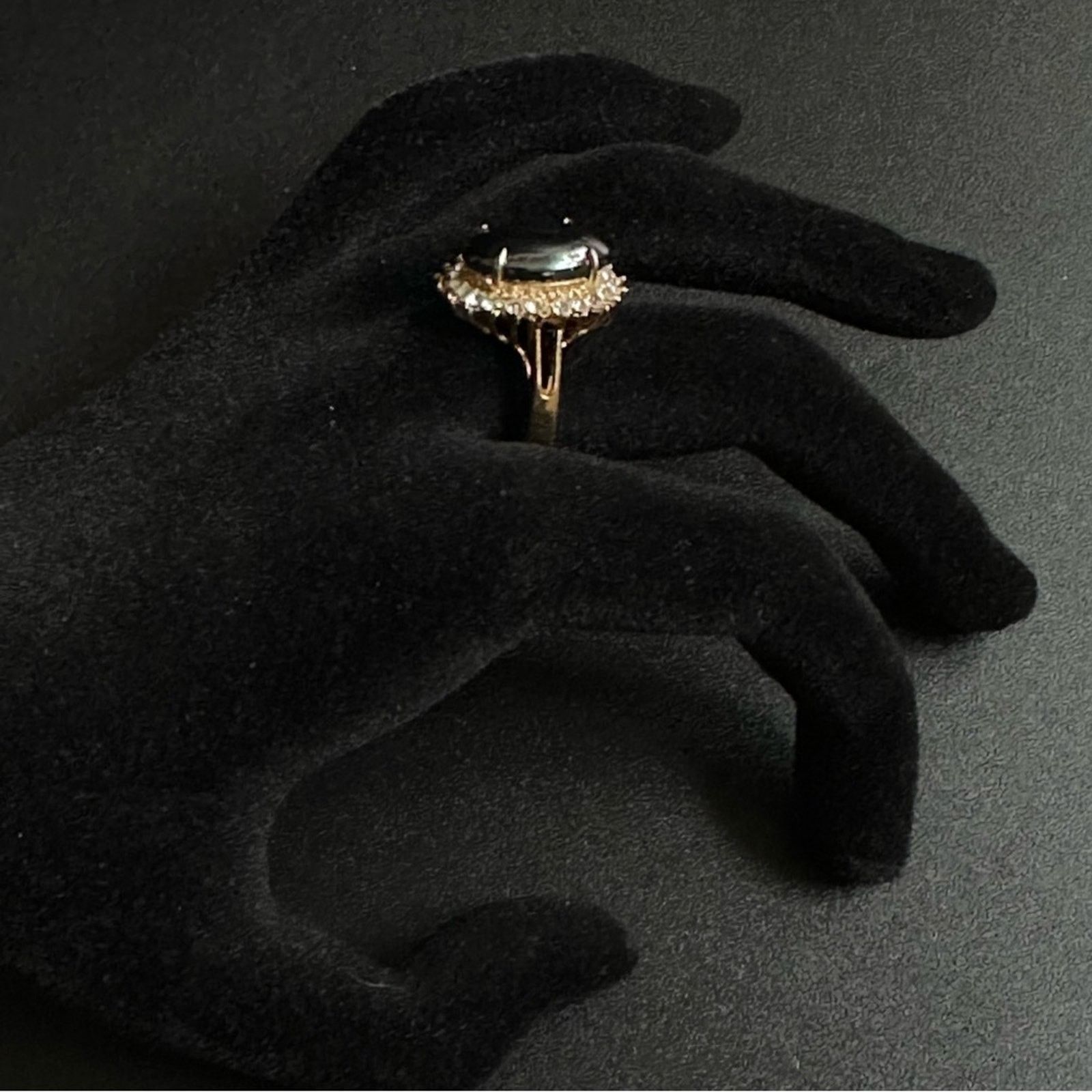 Other Vintage Black Sapphire And Cubic Zirconium Ring Size ONE SIZE - 6 Thumbnail