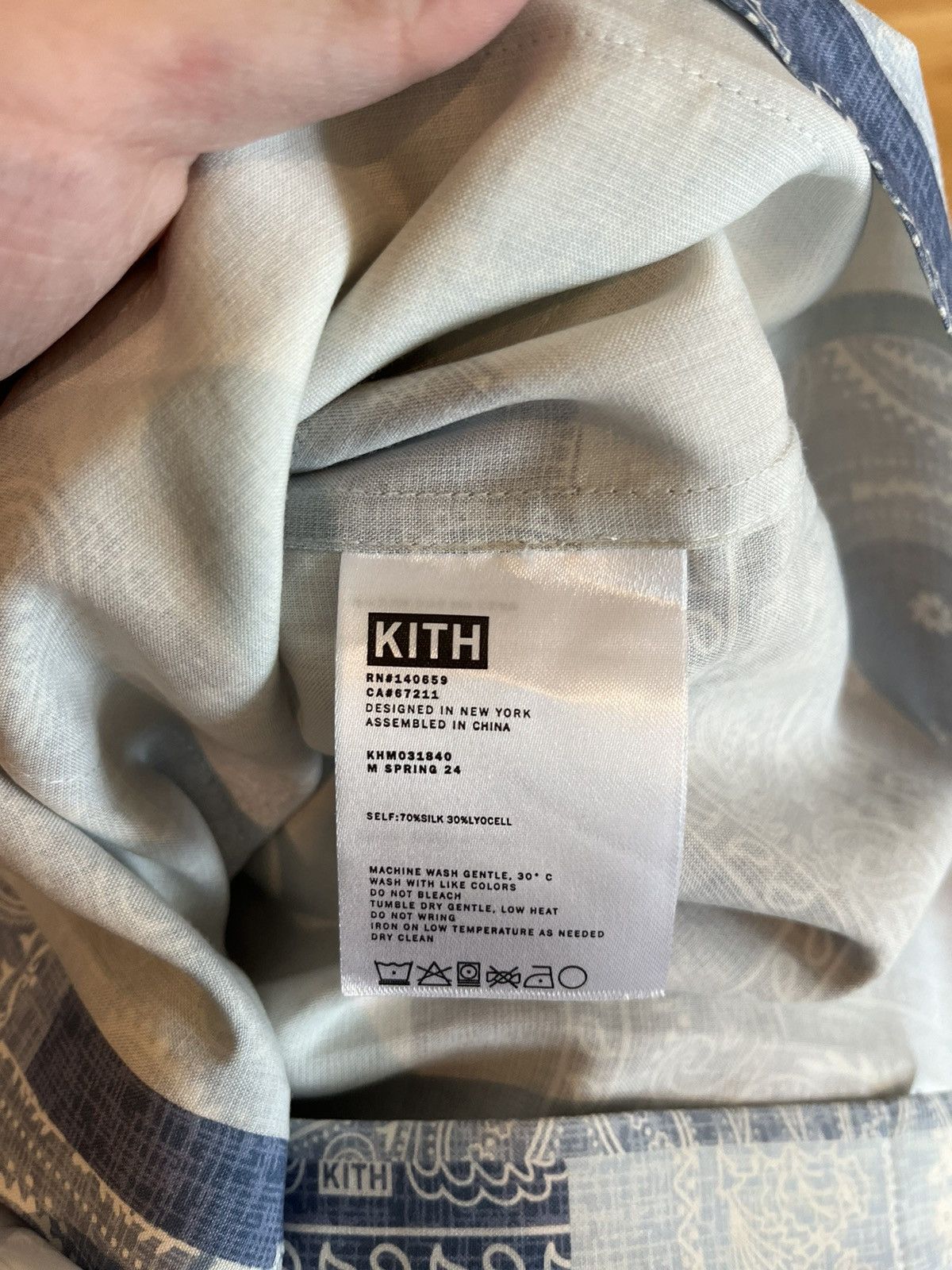 Kith Kith Washed Blue Paisley Boxy Collared Oversized LS Size US M / EU 48-50 / 2 - 5 Thumbnail