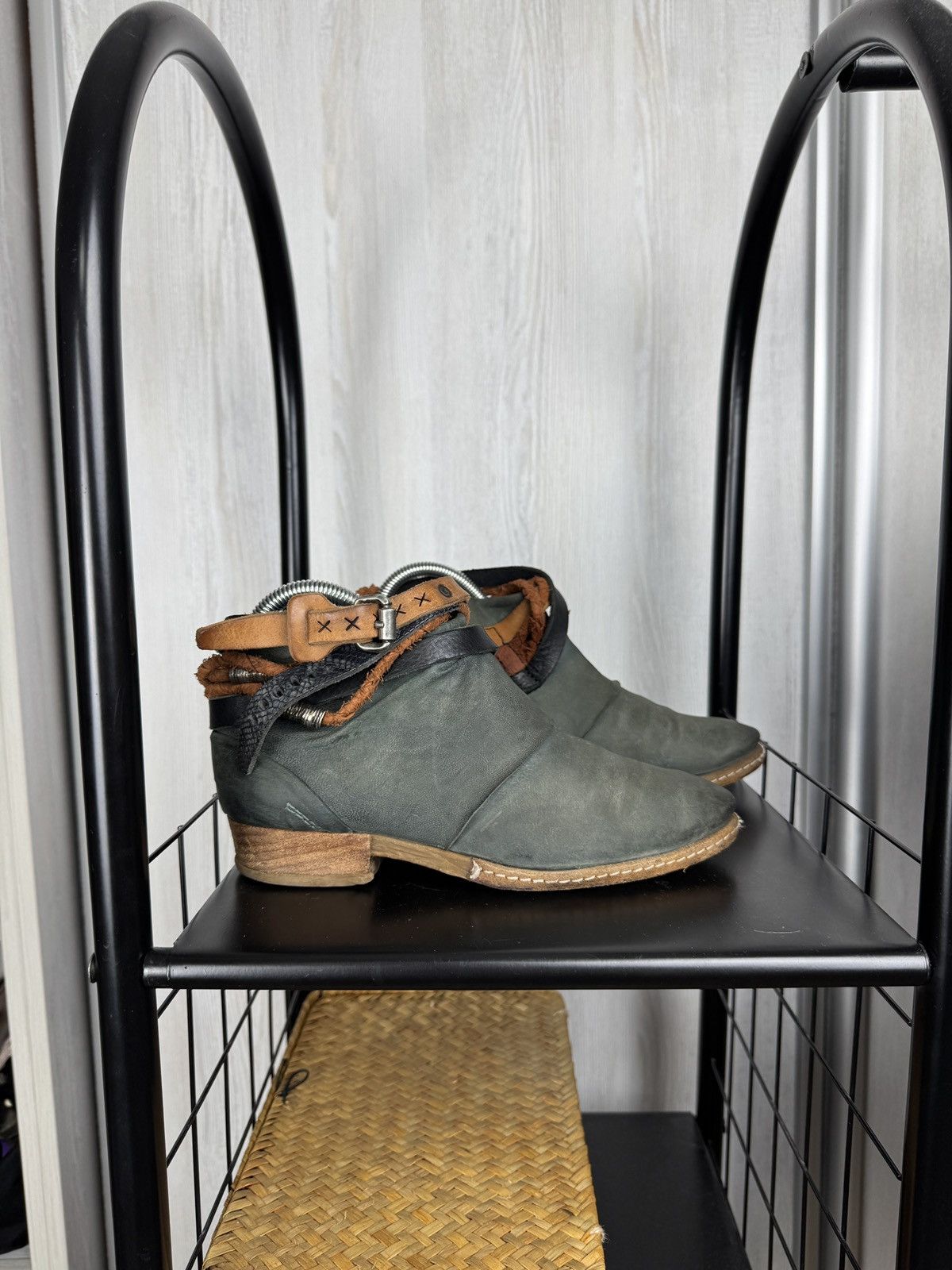 A.S.98 A.S 98 Boots Leather Women's Shoes Sage-Green Avant Garde Size US 7 / IT 37 - 1 Thumbnail