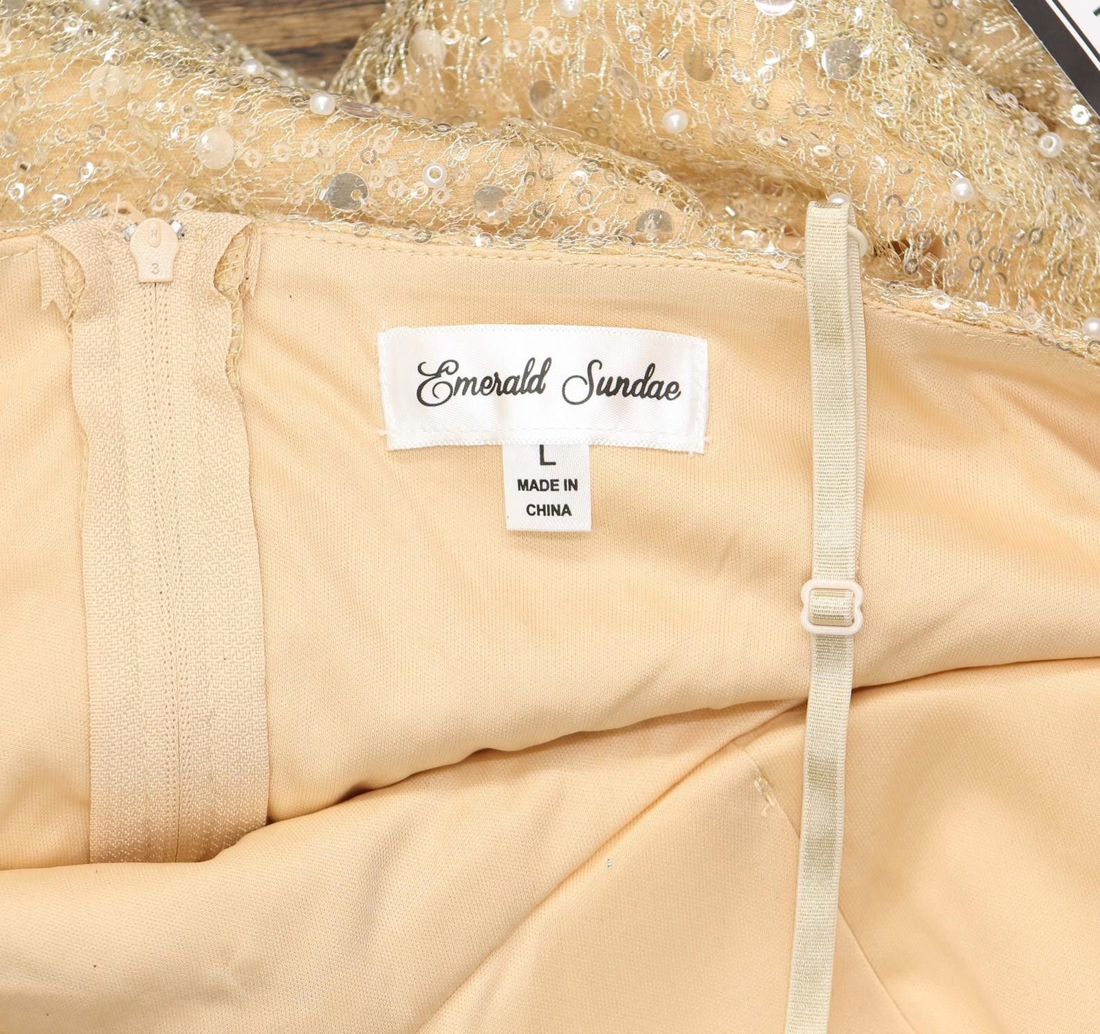 Other Nwt Emerald Sundae Fit & Flare Dress Champagne Brown L Size L / US 10 / IT 46 - 4 Thumbnail