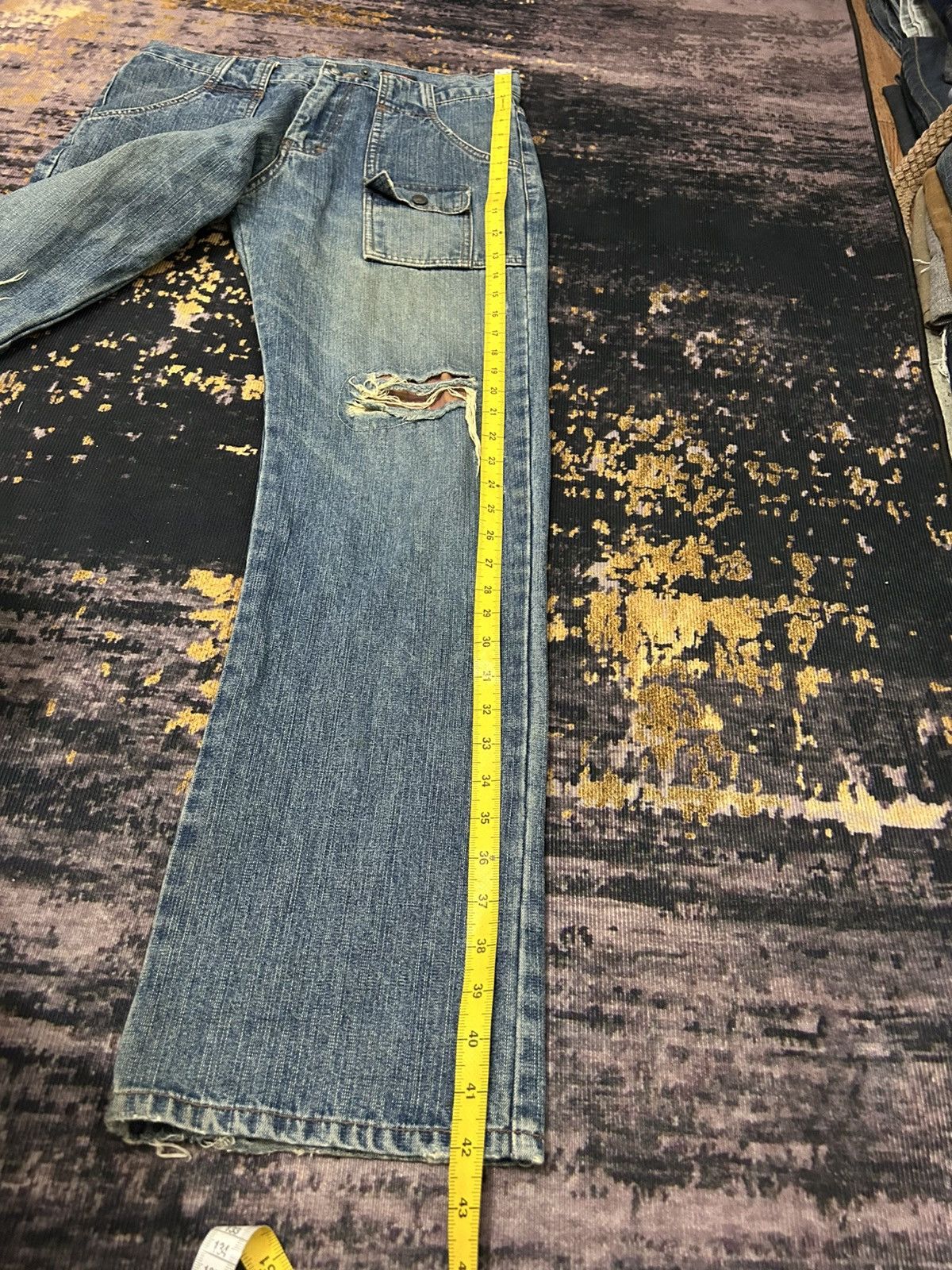 Japanese Brand Kissmark Japan 6 Pocket Rippert Jeans Size US 33 - 23 Thumbnail