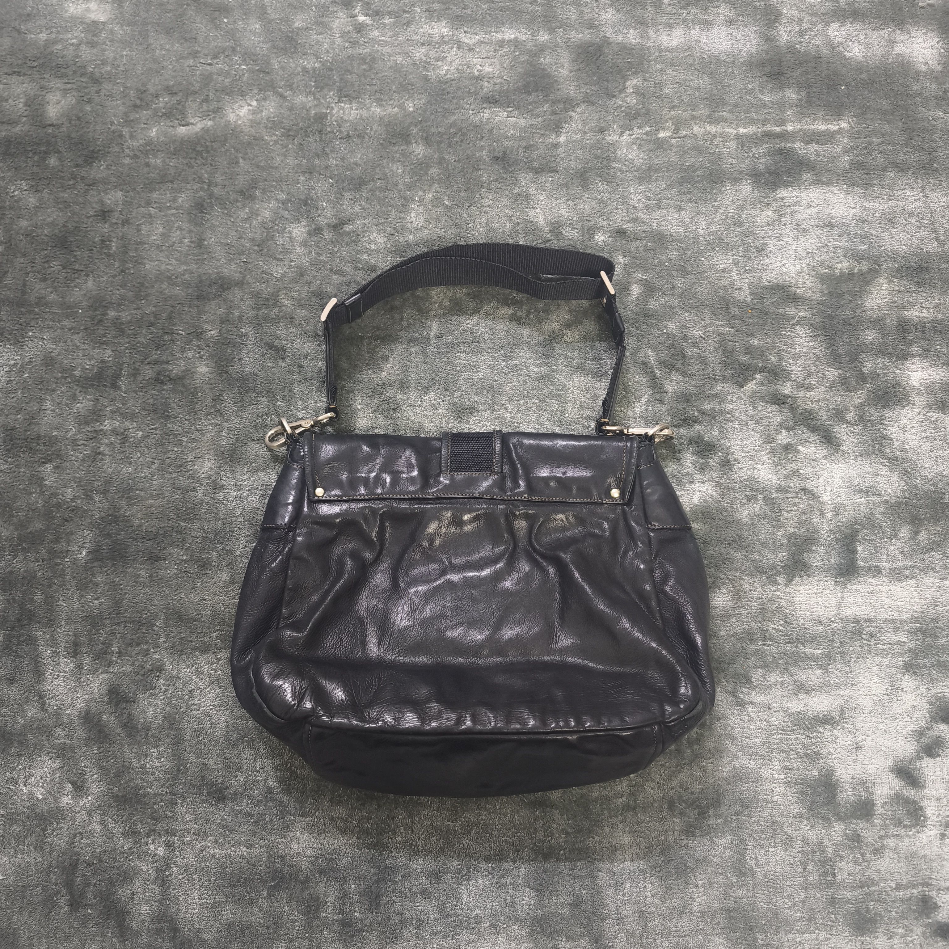 Prada PRADA Vintage Double Pocket Full Leather Bag Size ONE SIZE - 2 Thumbnail