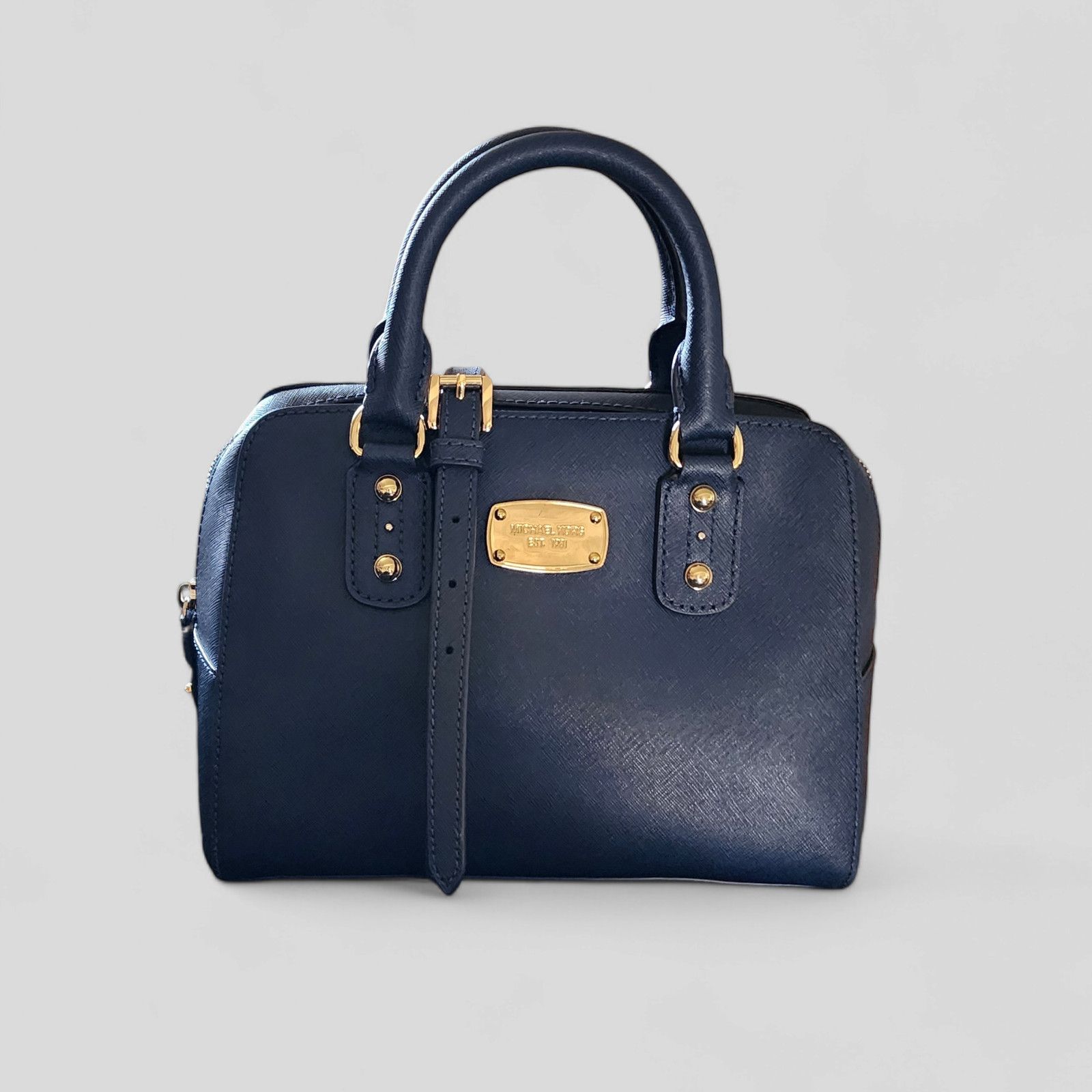 Michael Kors Michael Kors Satter Calf Navy Leather Small Satchel & wallet Size ONE SIZE - 8 Thumbnail