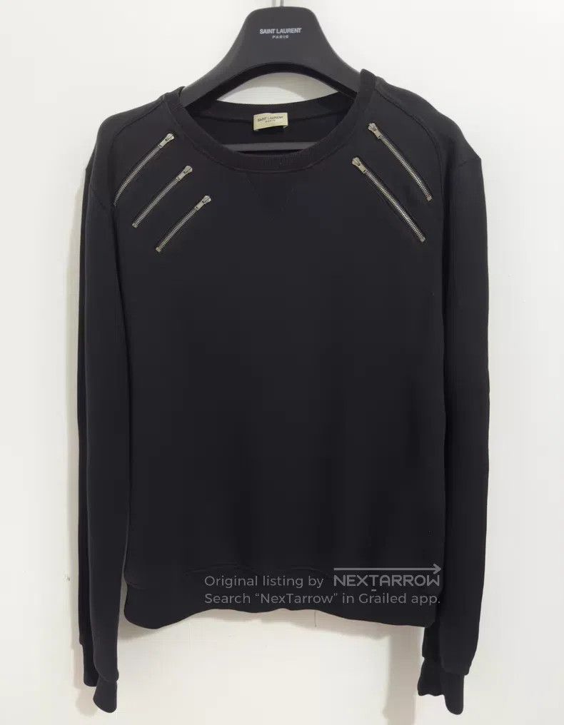 Saint Laurent Paris Saint Laurent Paris Black Samurai Cotton Five-Zipper Hoode Size US M / EU 48-50 / 2 - 1 Thumbnail