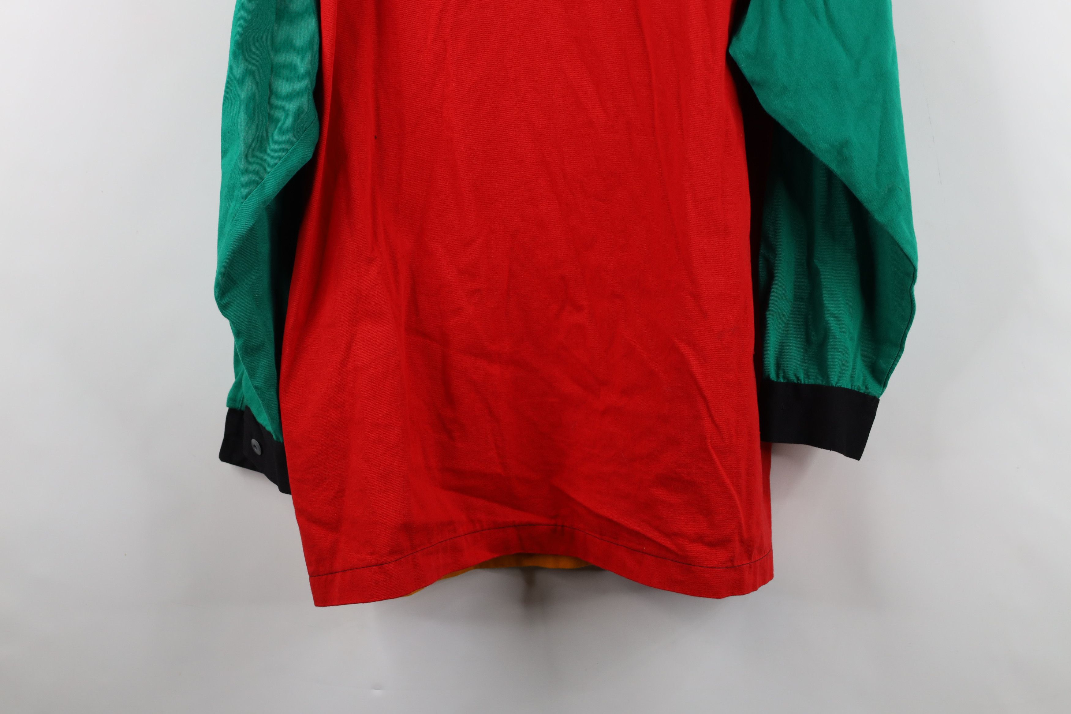 Vintage Vintage 90s Streetwear Baggy Hooded Button Shirt Jacket USA Size S / US 4 / IT 40 - 16 Thumbnail