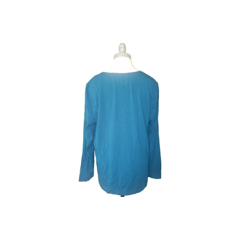 Chicos CT765 Chico's Ultimate Long Sleeve Teal Tee XL Size XL / US 12-14 / IT 48-50 - 3 Thumbnail