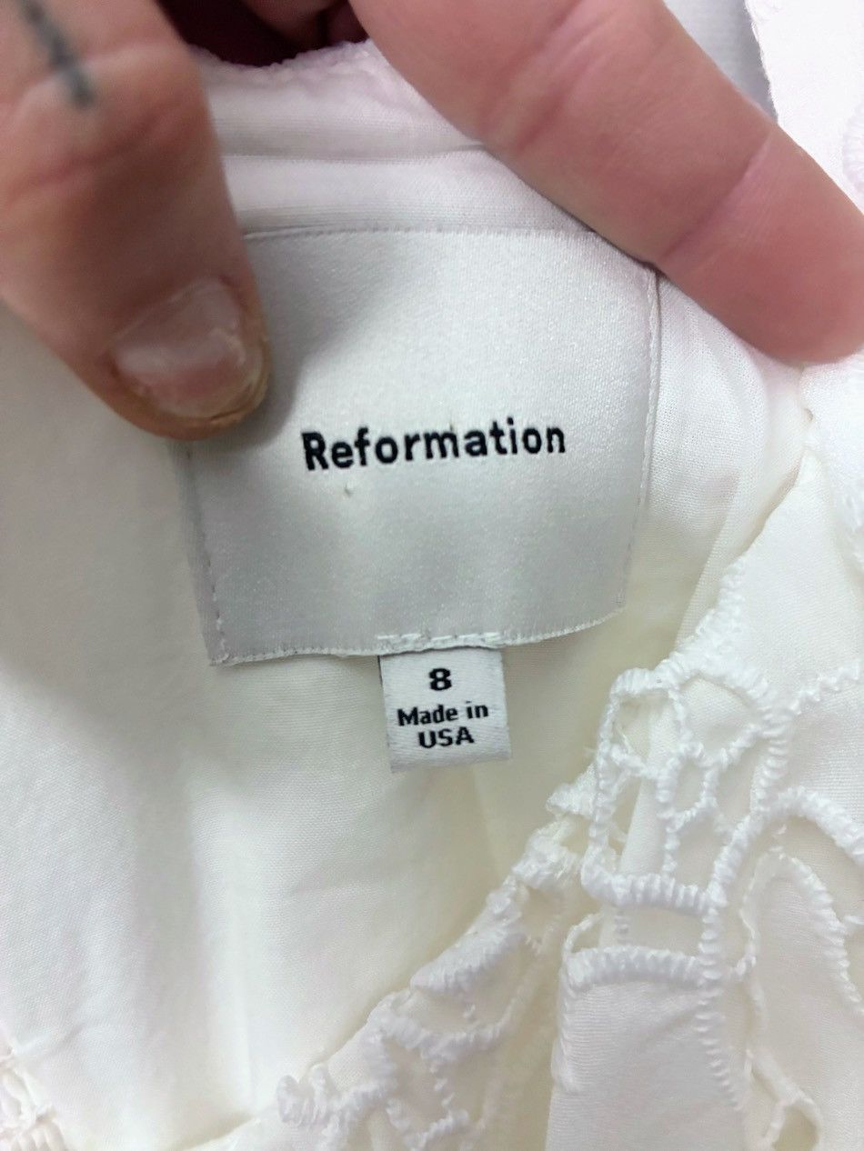 Reformation Reformation White Lace Convertible Halter Mini Dress Size 8 Size M / US 6-8 / IT 42-44 - 9 Thumbnail