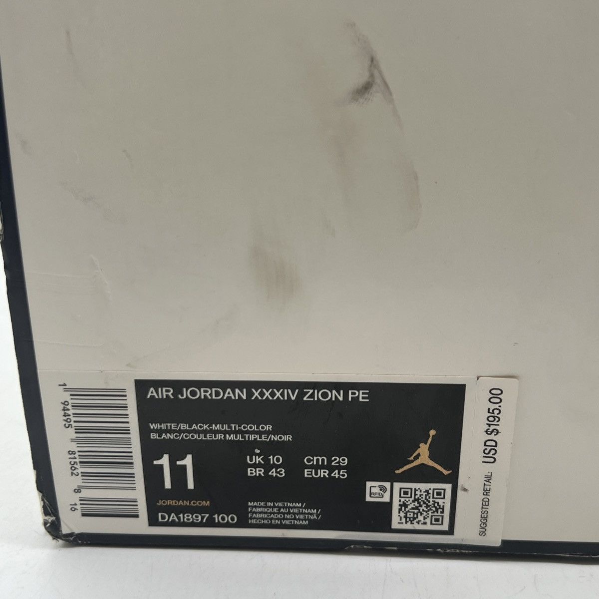 Jordan Brand Zion Williamson x air Jordan 34 Noah Size US 11 / EU 44 - 6 Thumbnail