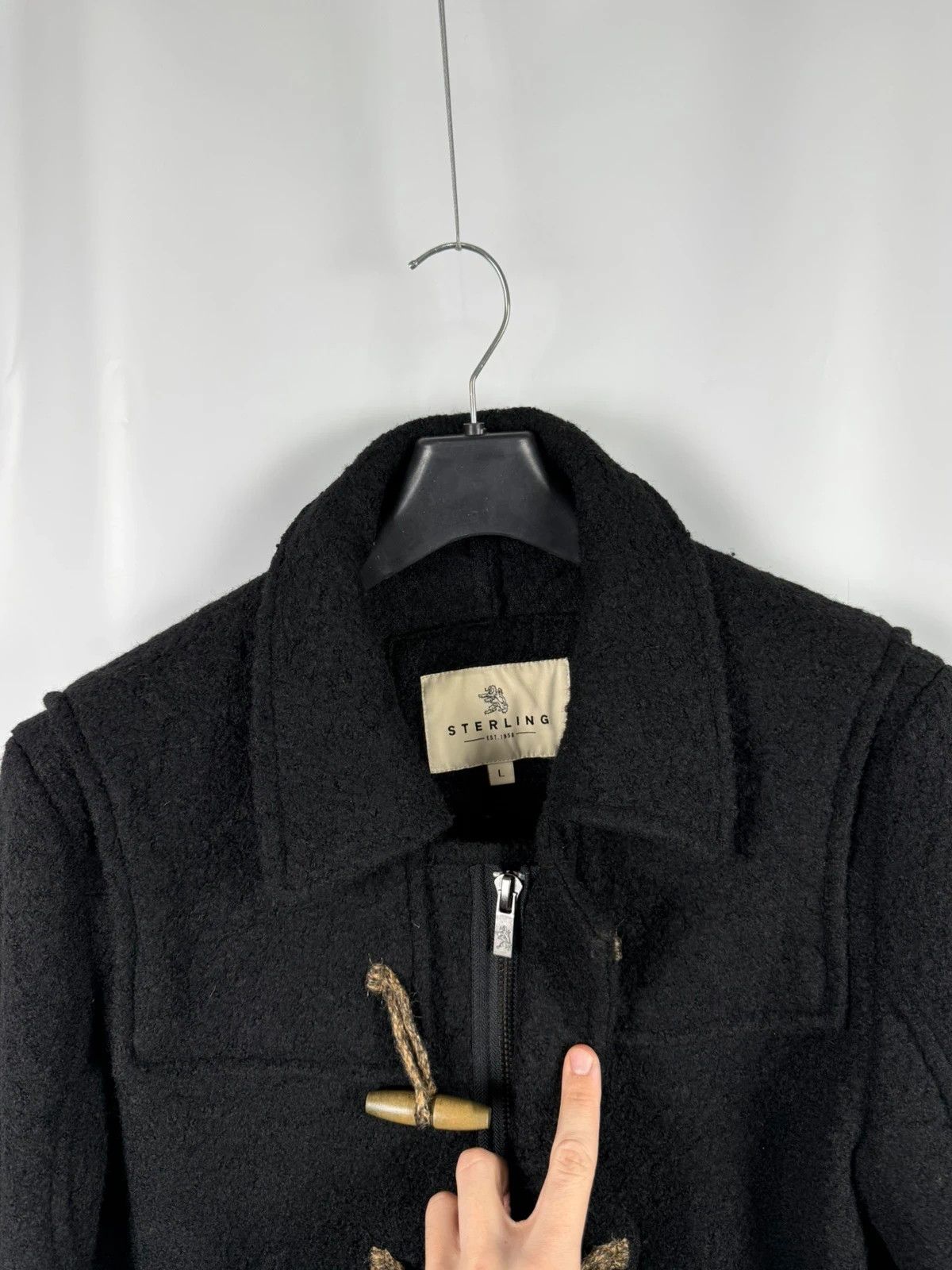 Other Sterling Est. 1958 Wool Duffle Coat Collared Men size L Size US L / EU 52-54 / 3 - 9 Thumbnail