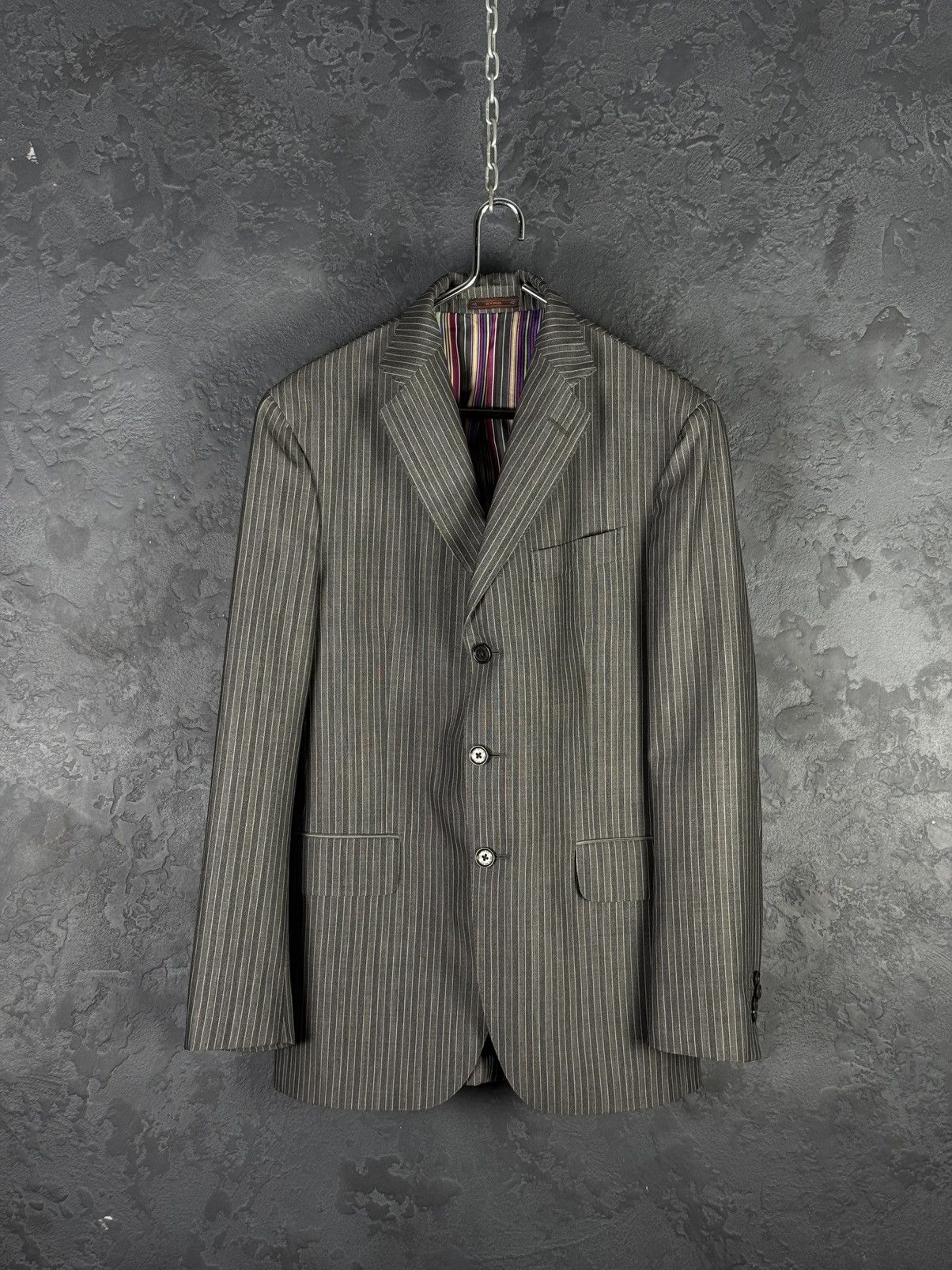 Etro Etro Milano Suit Stripes Wool Lana Size 48 Size 48R - 3 Thumbnail