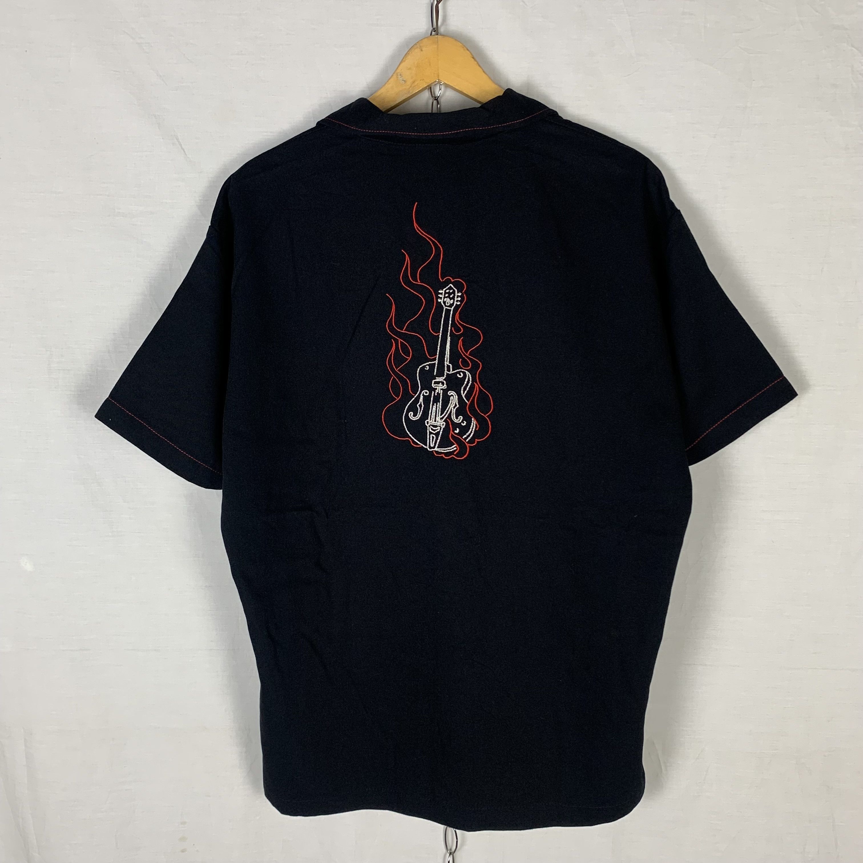 Japanese Brand Vintage 90s STEADY LAST CALL Pin Up Bowling Shirt Size US L / EU 52-54 / 3 - 1 Thumbnail