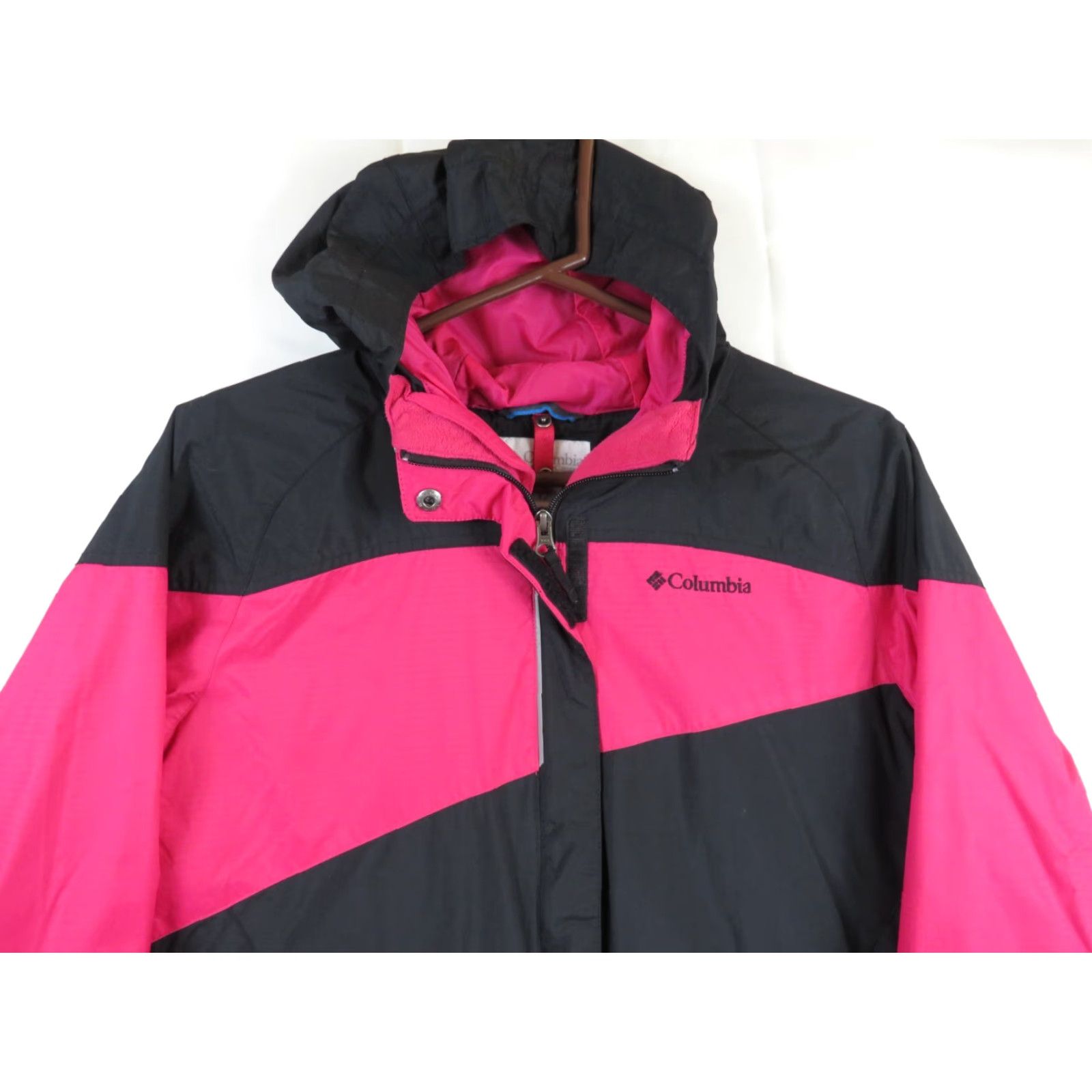 Vintage Columbia Ladies Jacket L Pink Omni-Shield Shell Only Zip Hooded Lightweight Outdoor Womens Regular Size L Jacket Size L / US 10 / IT 46 - 3 Thumbnail